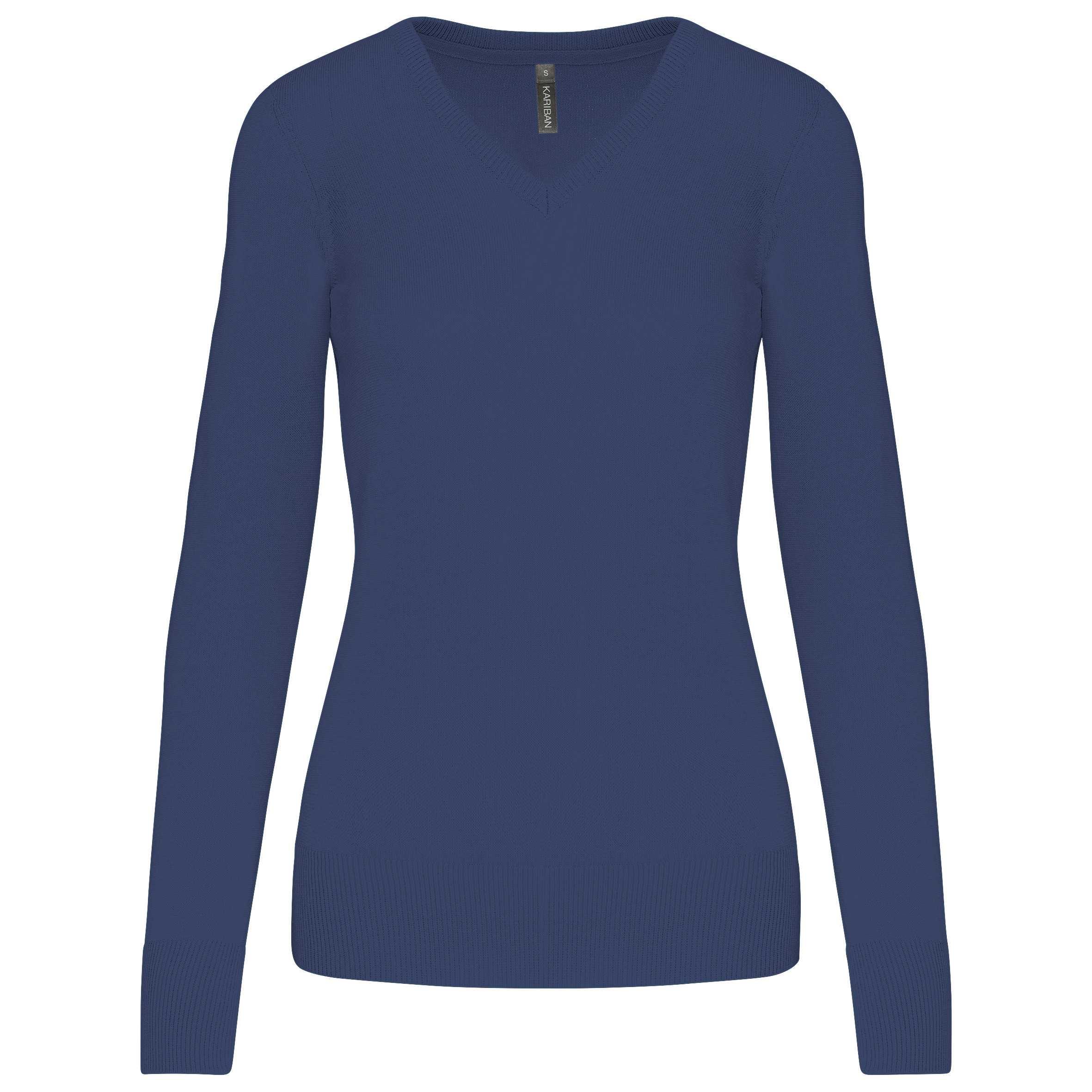 Jersey cuello de pico mujer Deep Blue