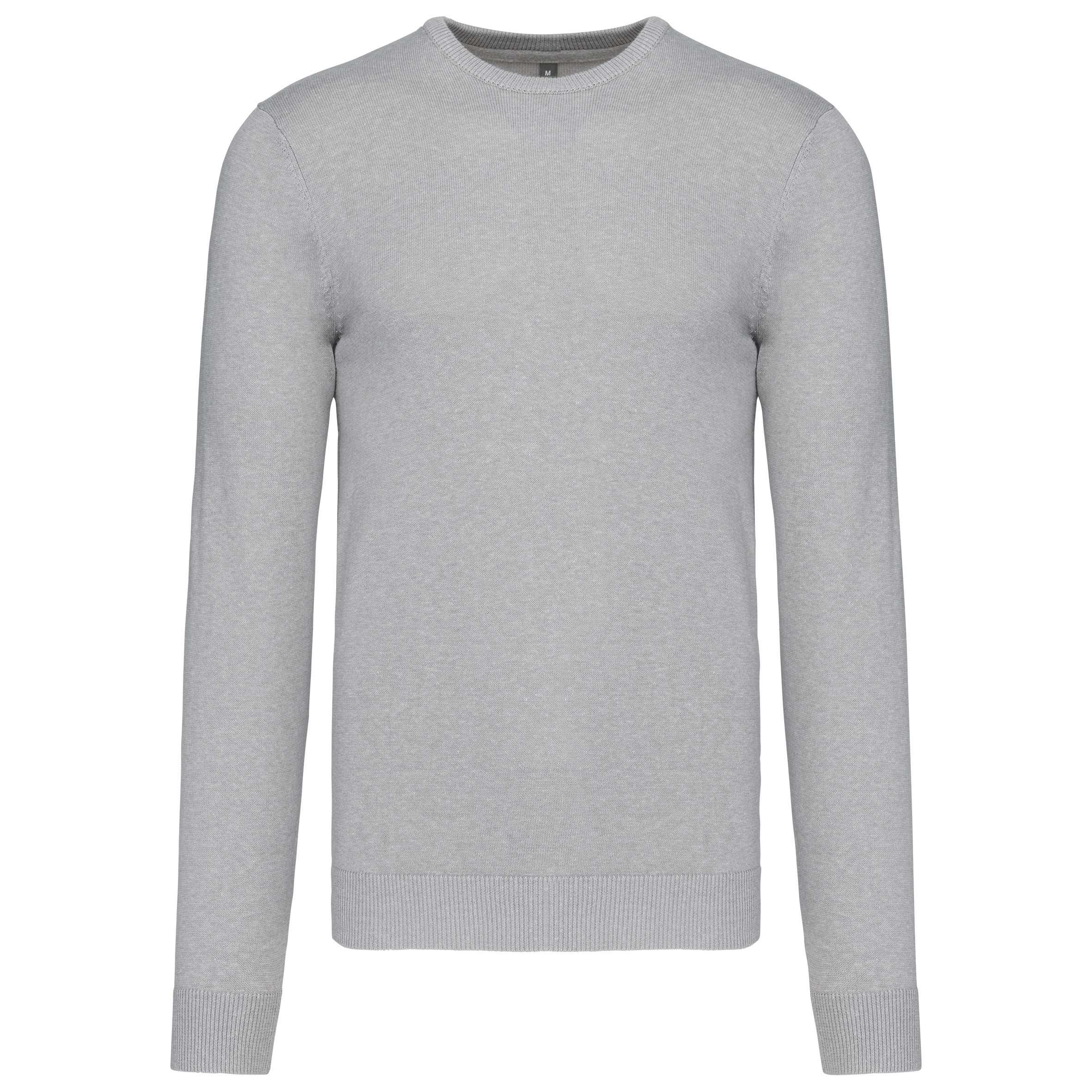 Jersey cuello redondo manga larga hombre Grey Melange