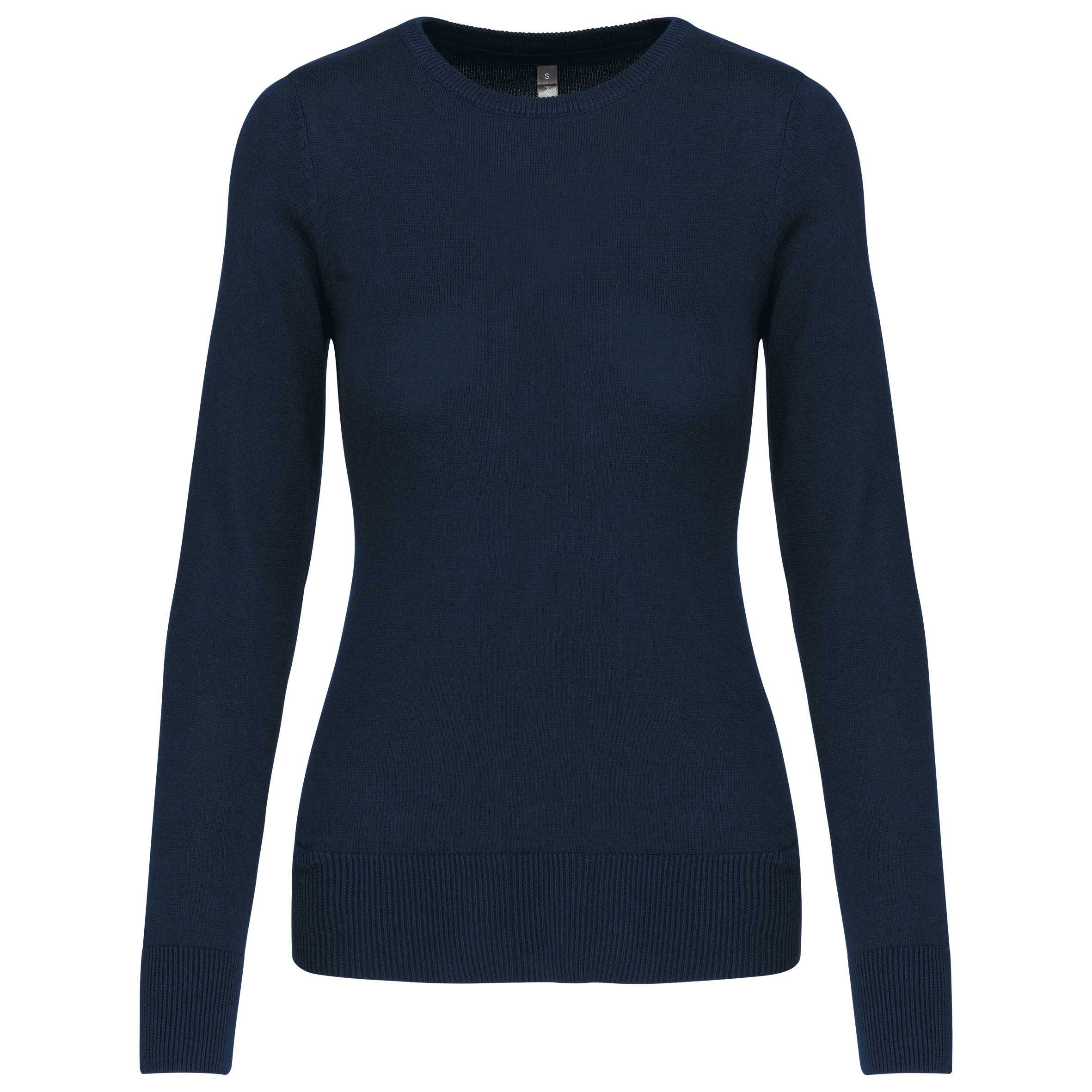 Jersey cuello redondo manga larga mujer Navy
