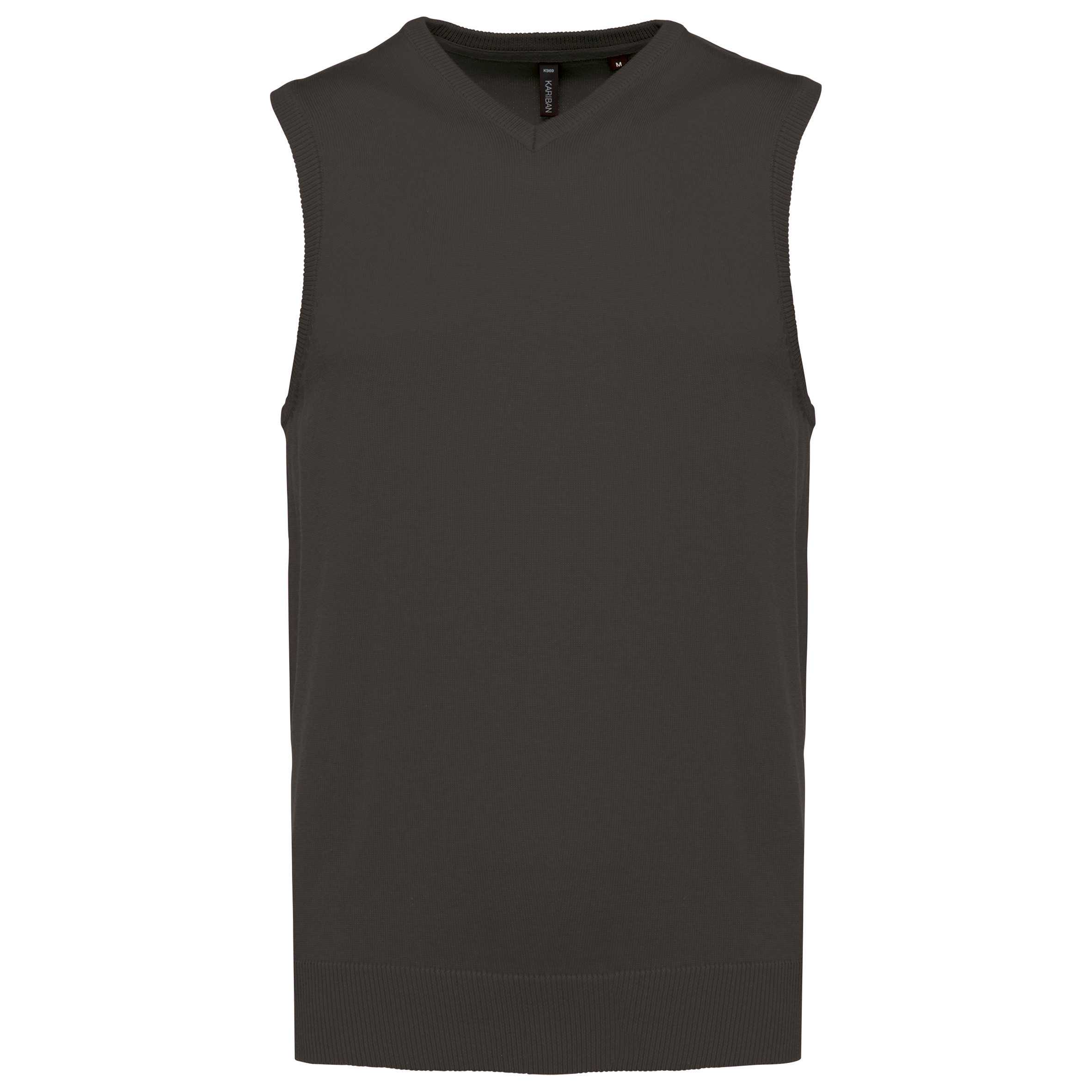 Jersey cuello de pico sin mangas Dark Grey