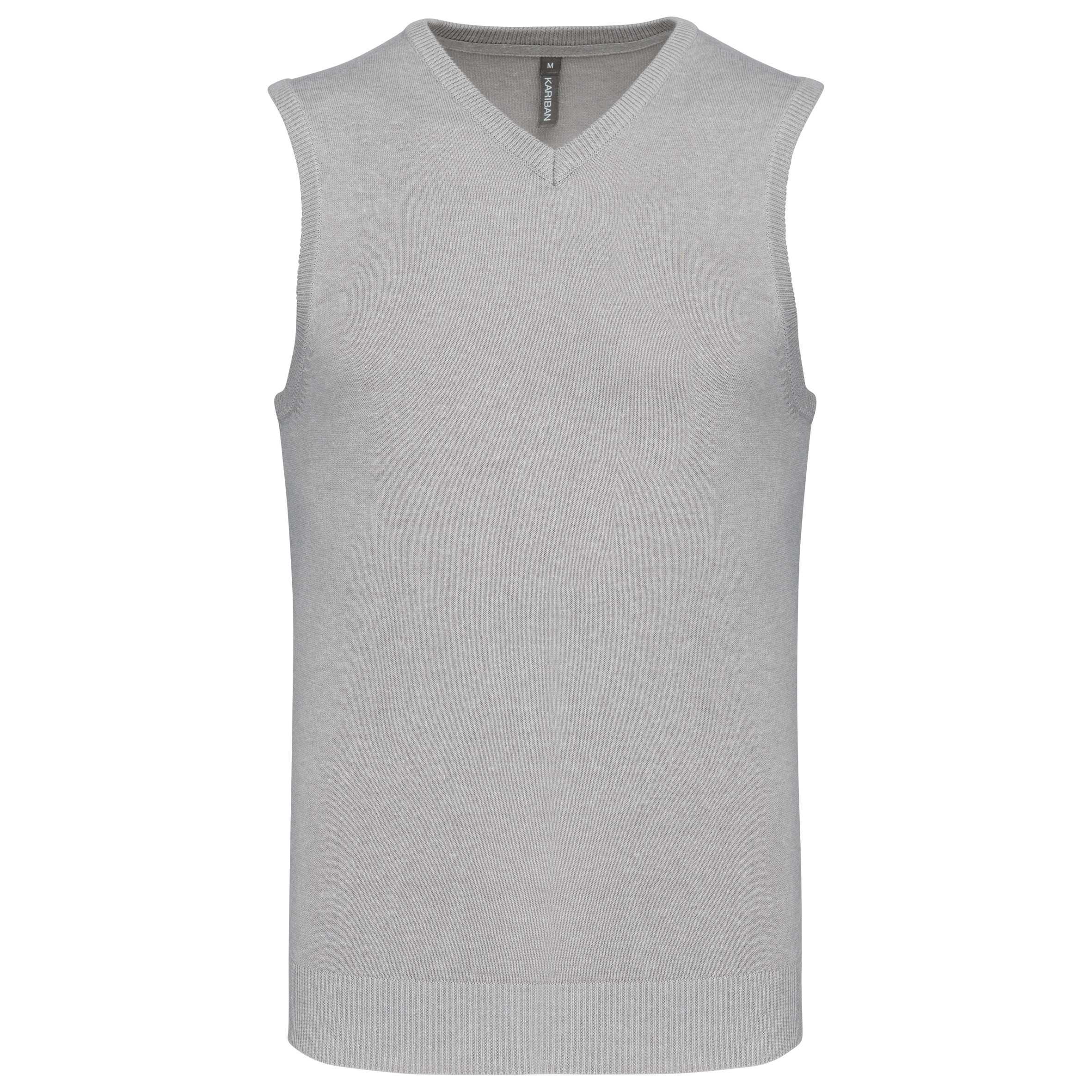 Jersey cuello de pico sin mangas Grey Melange