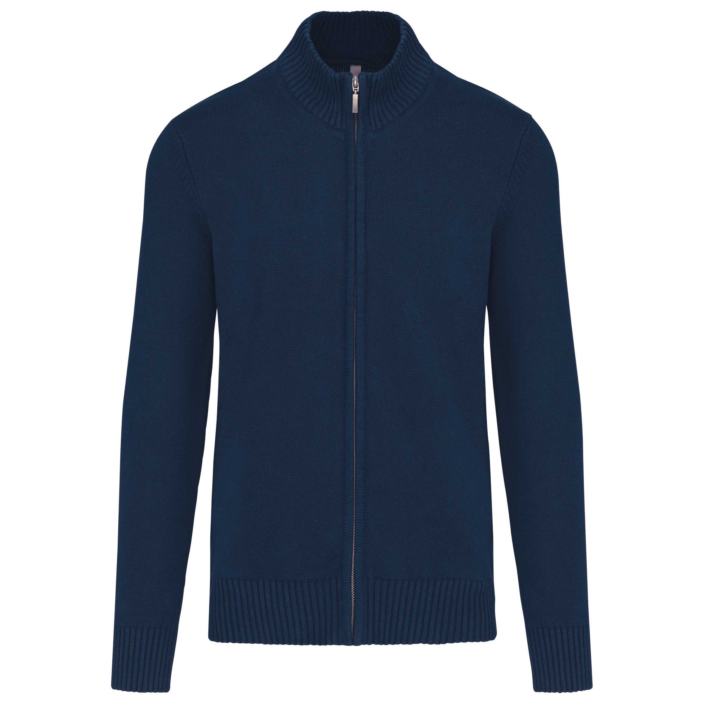 Chaqueta de punto con cremallera Navy