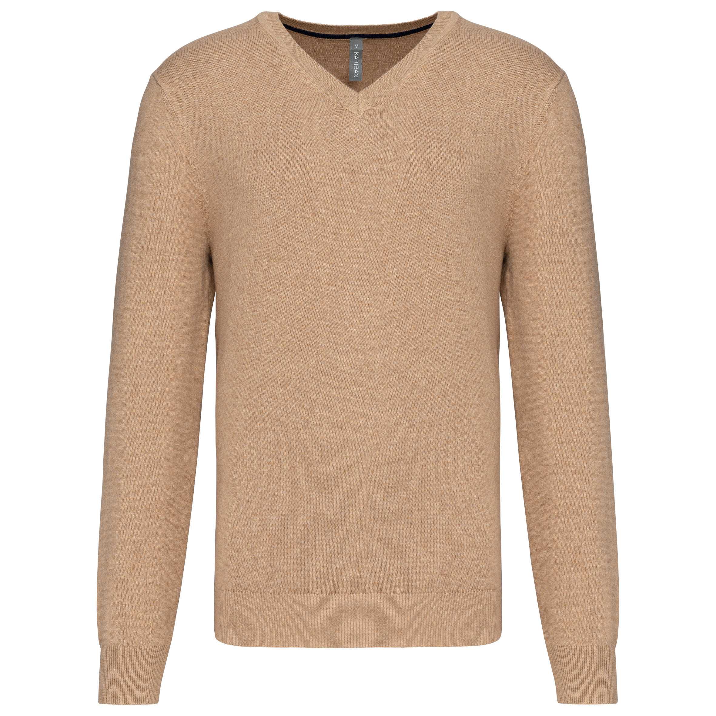 Jersey premium cuello de pico Camel Heather