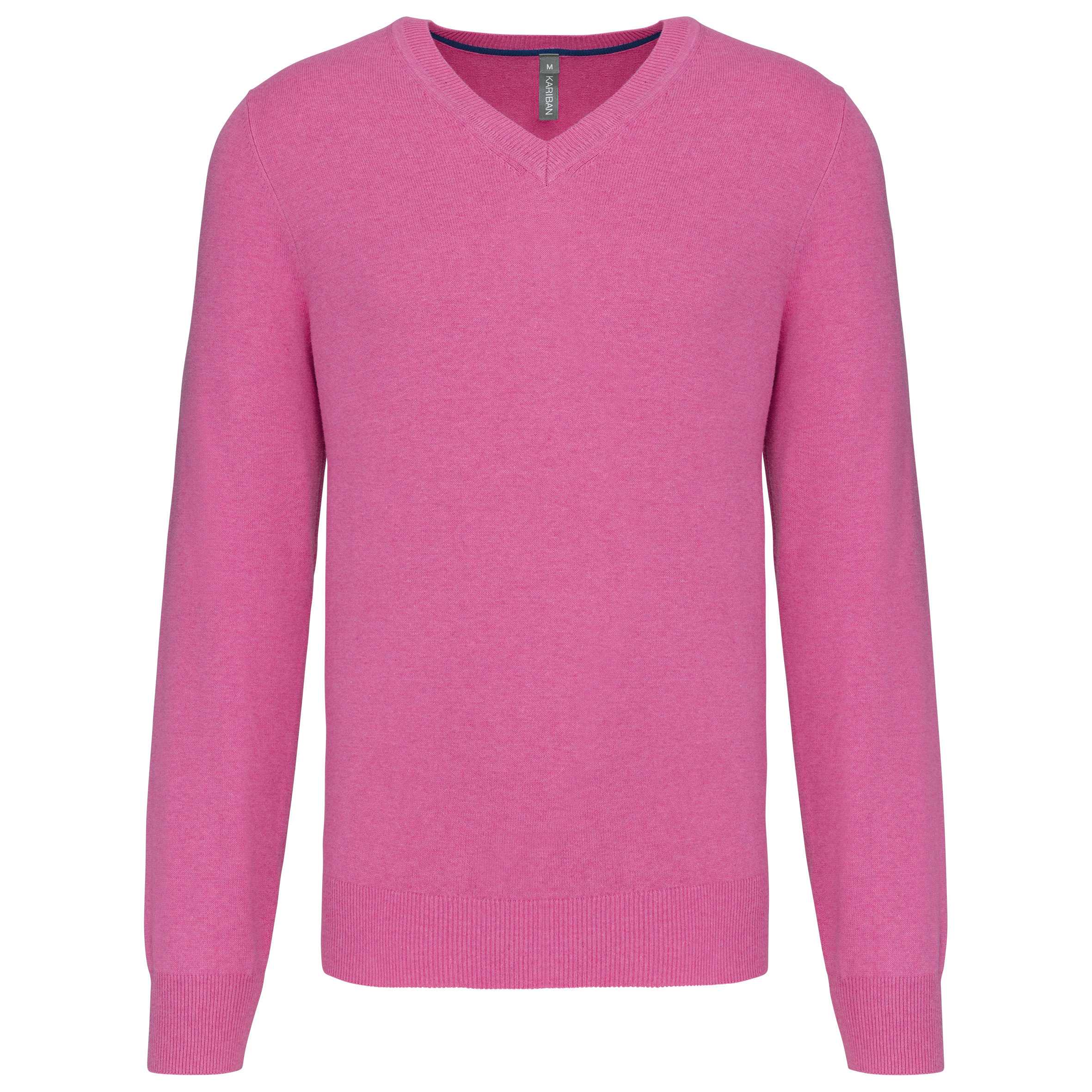 Jersey premium cuello de pico Candy Pink Heather
