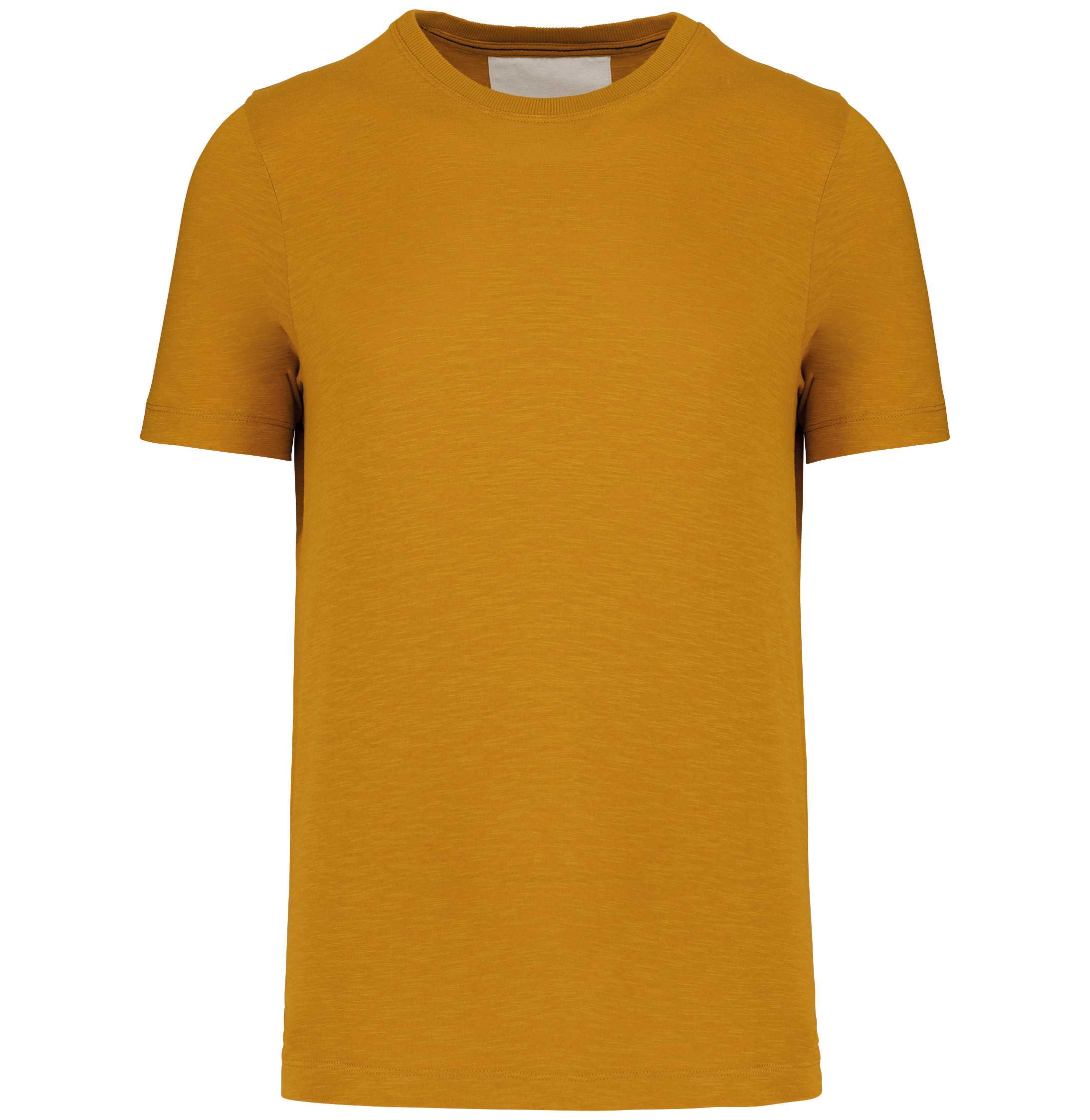 Camiseta Slub ecorresponsable cuello redondo y manga corta - 160 g Curcuma