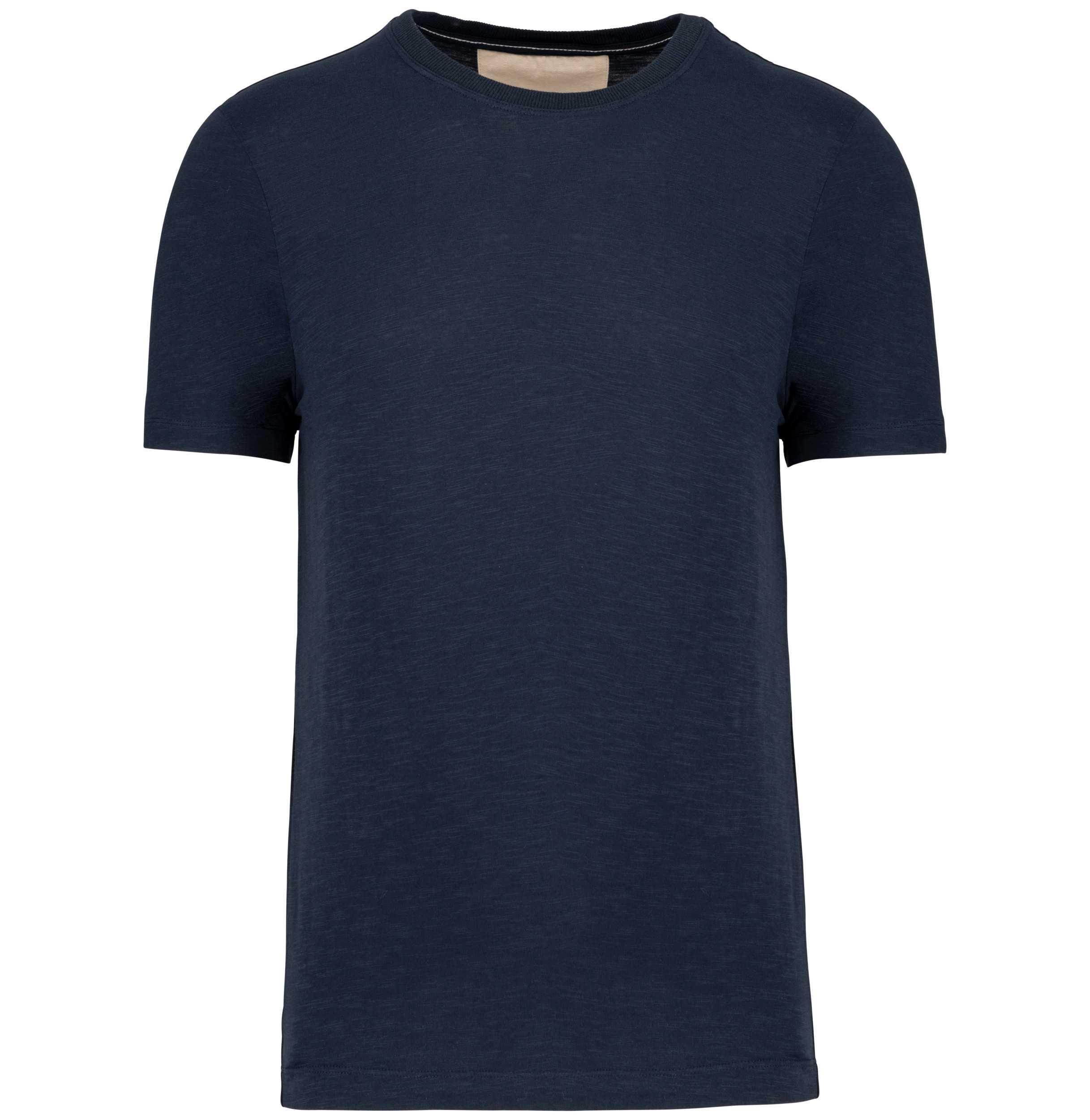 Camiseta Slub ecorresponsable cuello redondo y manga corta - 160 g Navy Blue