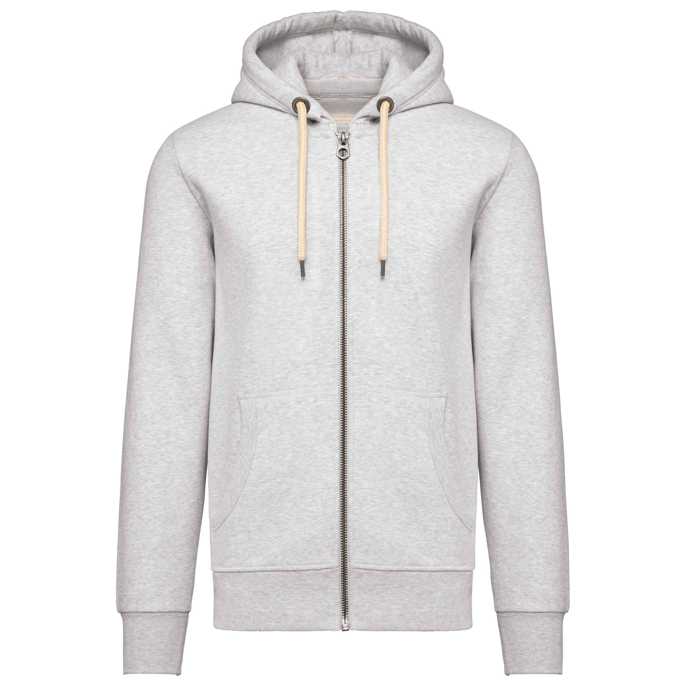 Sudadera vintage - cremallera y capucha hombre Ash Heather