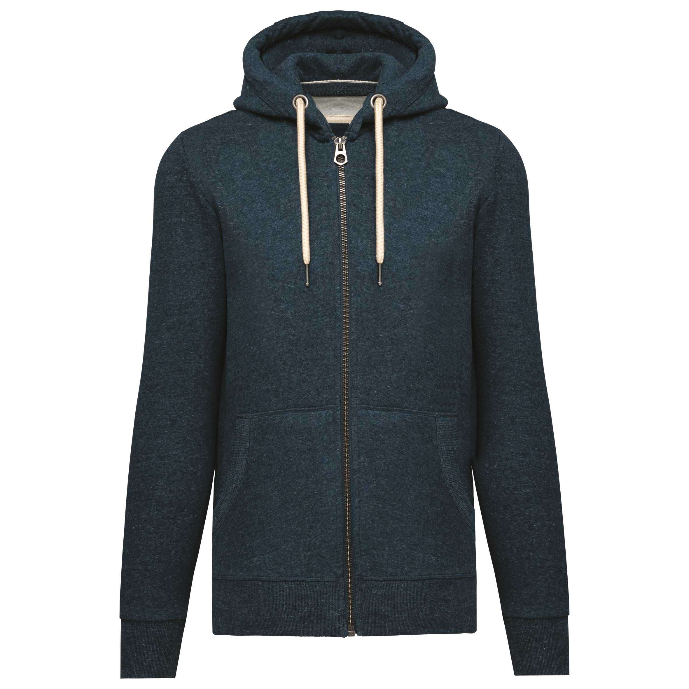 Sudadera vintage - cremallera y capucha mujer Night Blue Heather