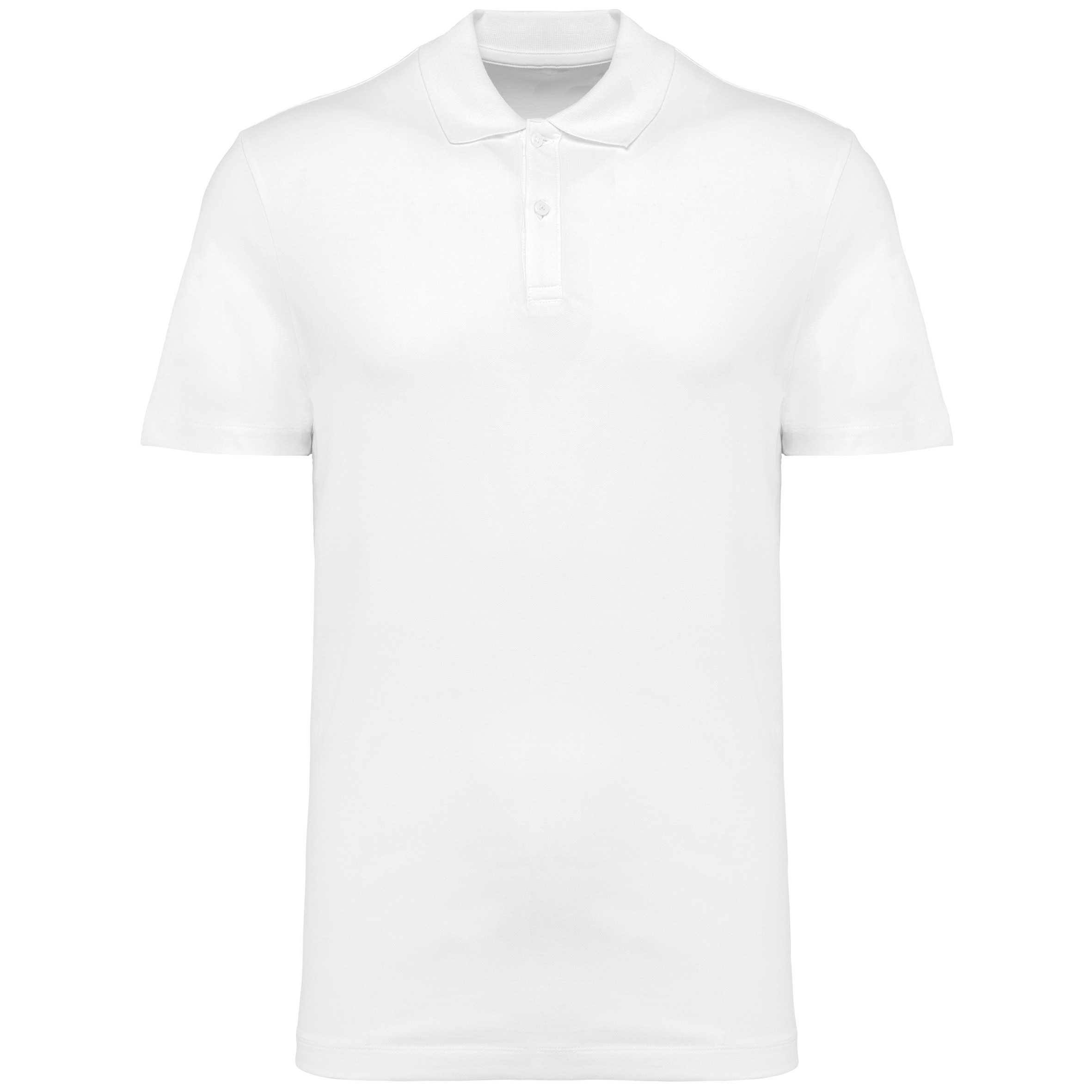 Polo Supima® manga corta hombre White