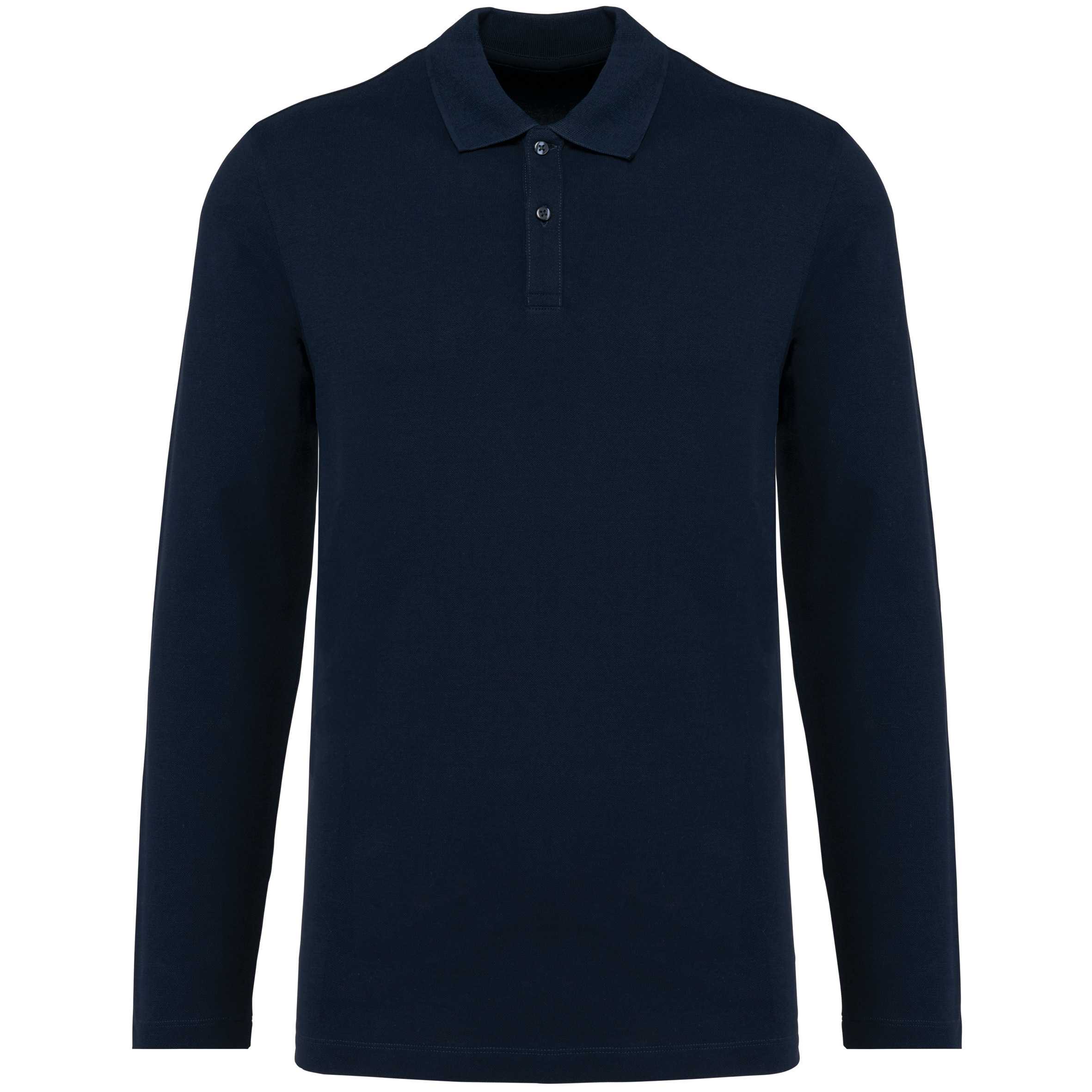 Polo Supima® manga larga hombre Deep Navy