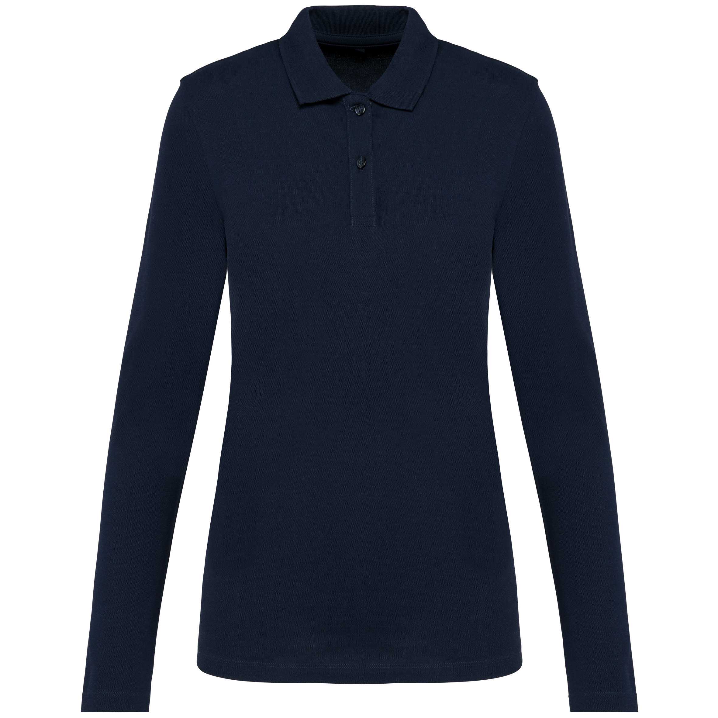Polo Supima® manga larga mujer Deep Navy