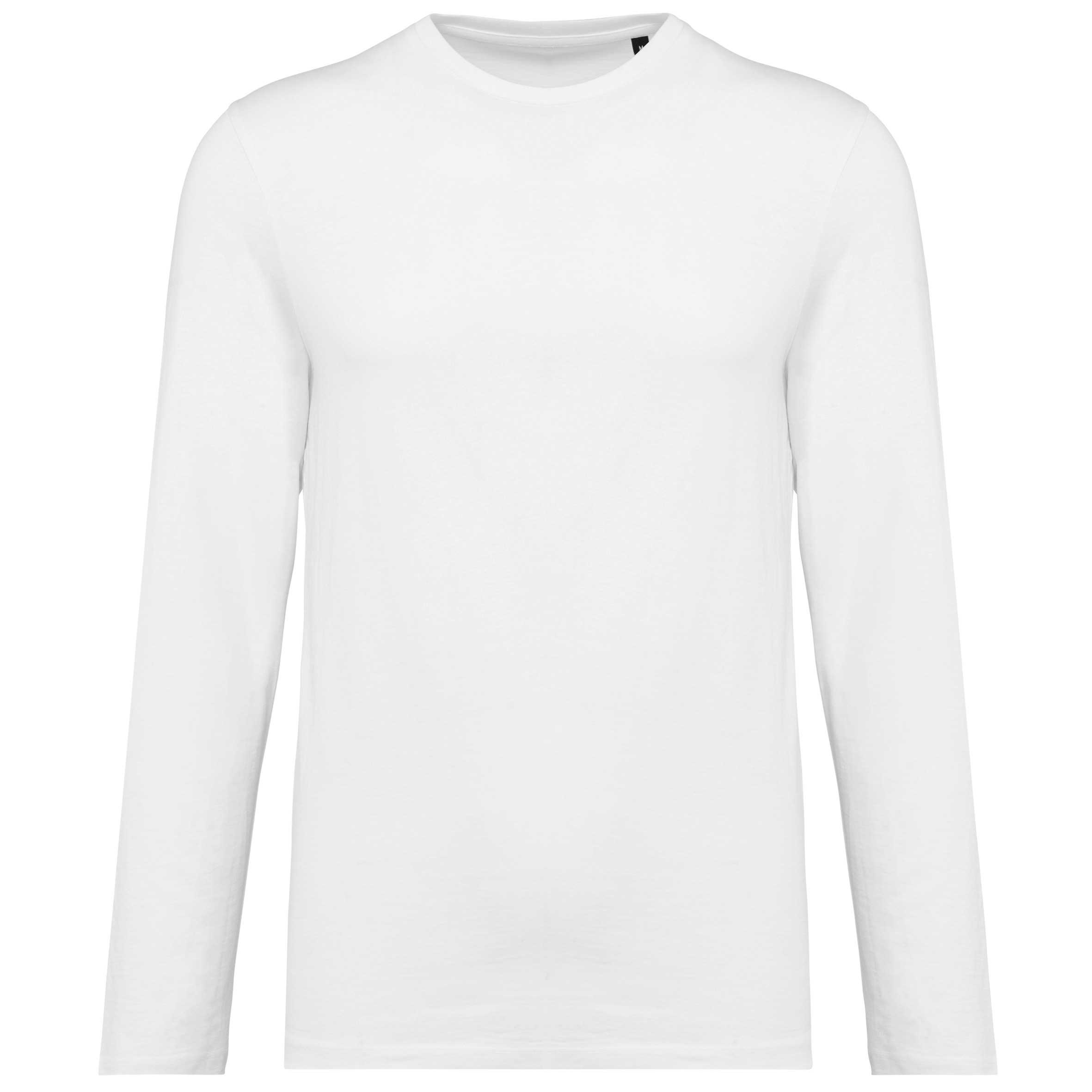 Camiseta Supima® cuello redondo manga larga hombre White