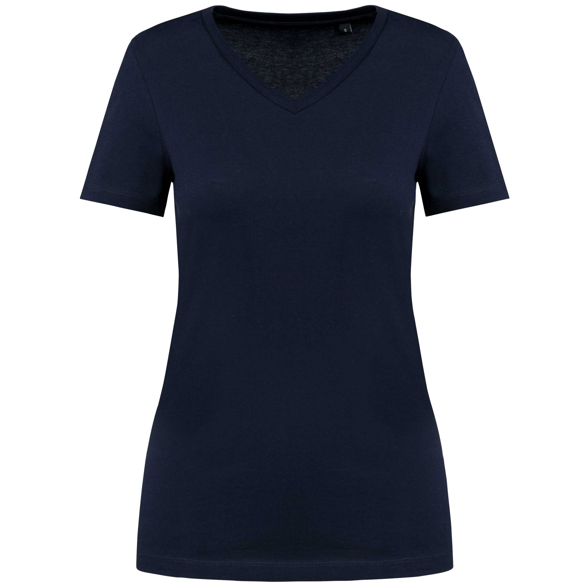 Camiseta Supima® cuello de pico manga corta mujer Deep Navy