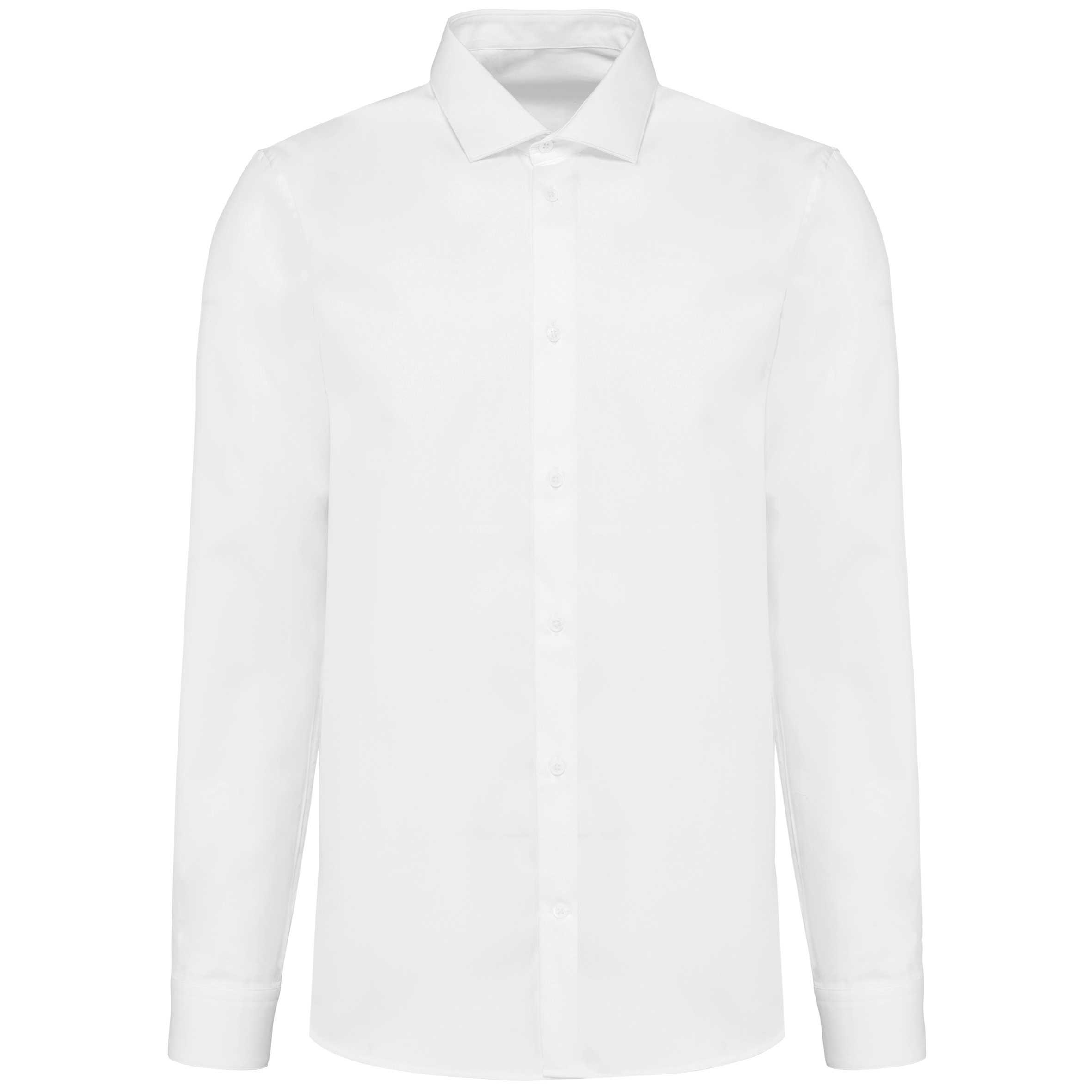 Camisa Oxford Pinpoint manga larga hombre White