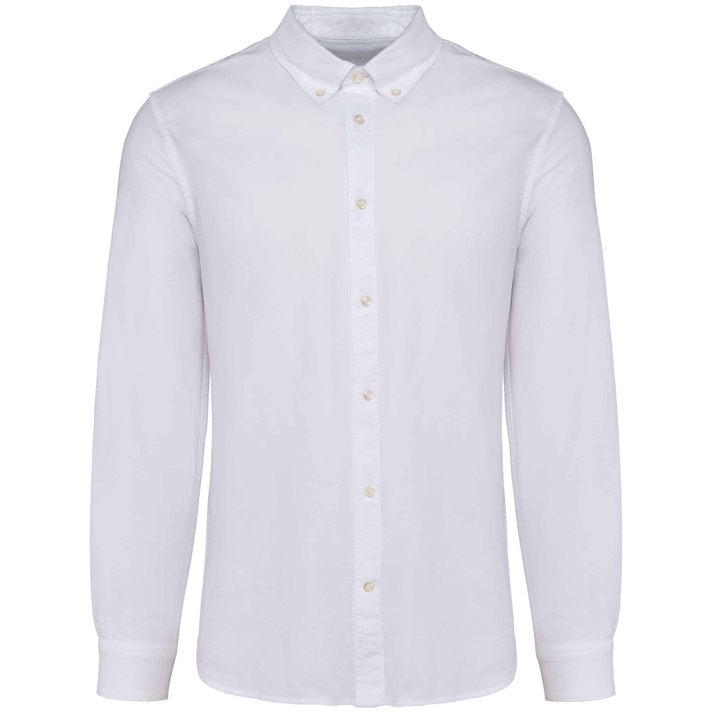 Camisa Oxford manga larga hombre White