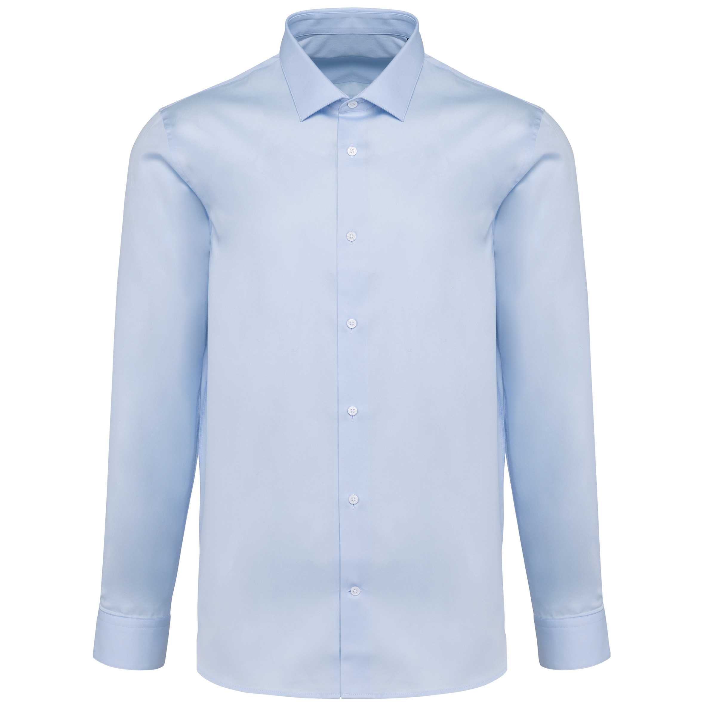 Camisa sarga manga larga hombre Essential Light Blue