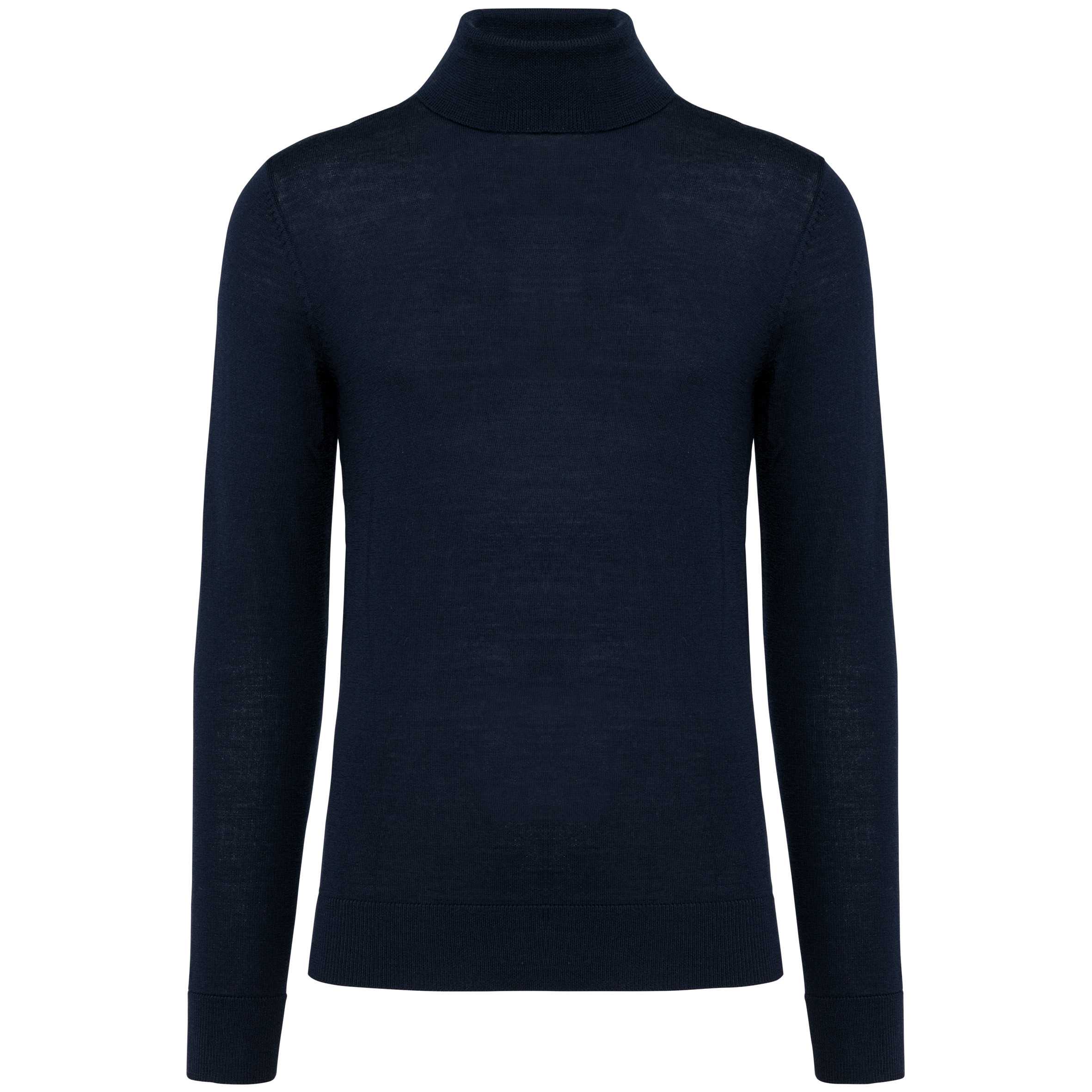 Jersey lana merina cuello vuelto hombre Deep Navy