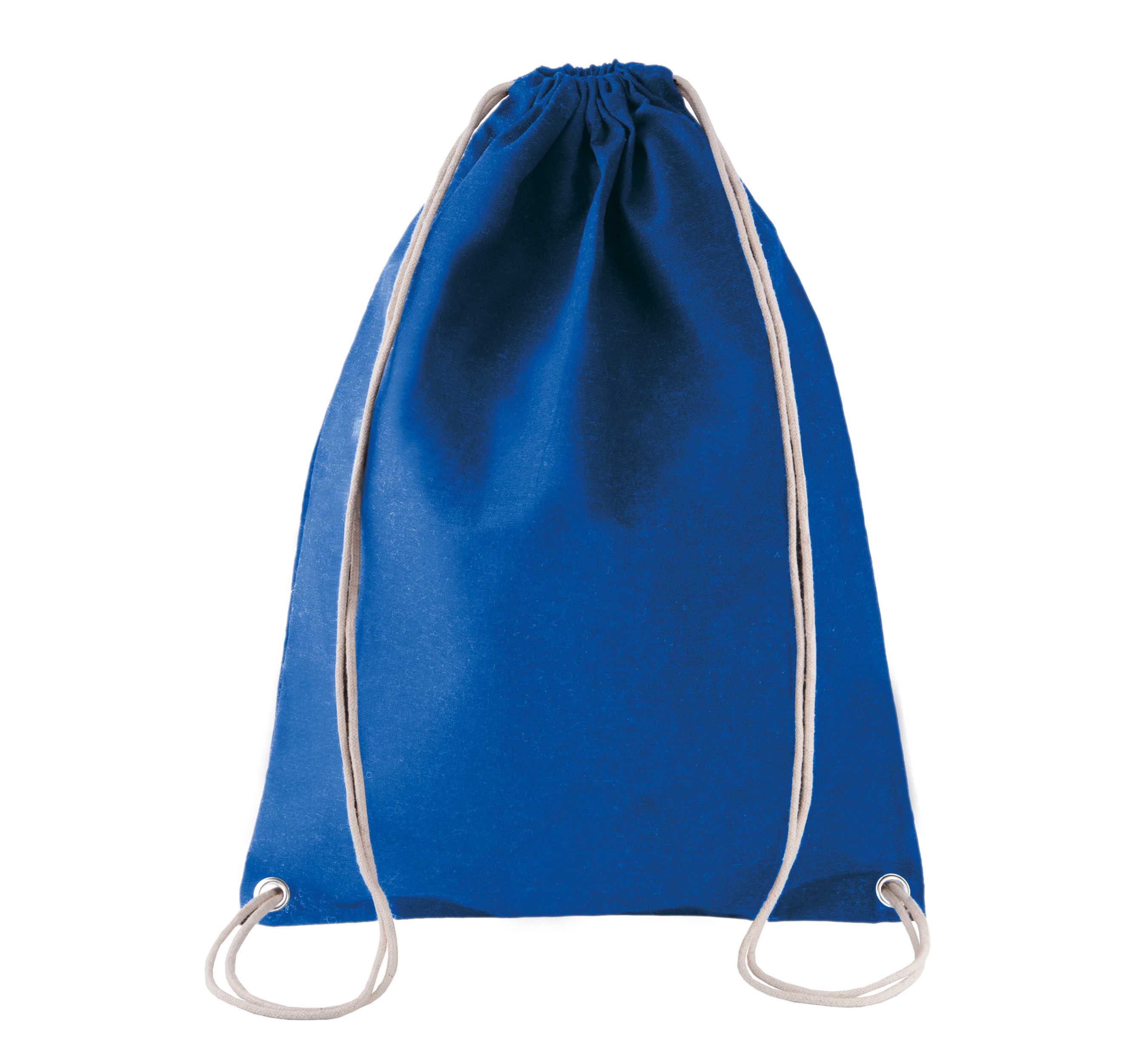 Mochila de algodón con cordones Dark Royal Blue