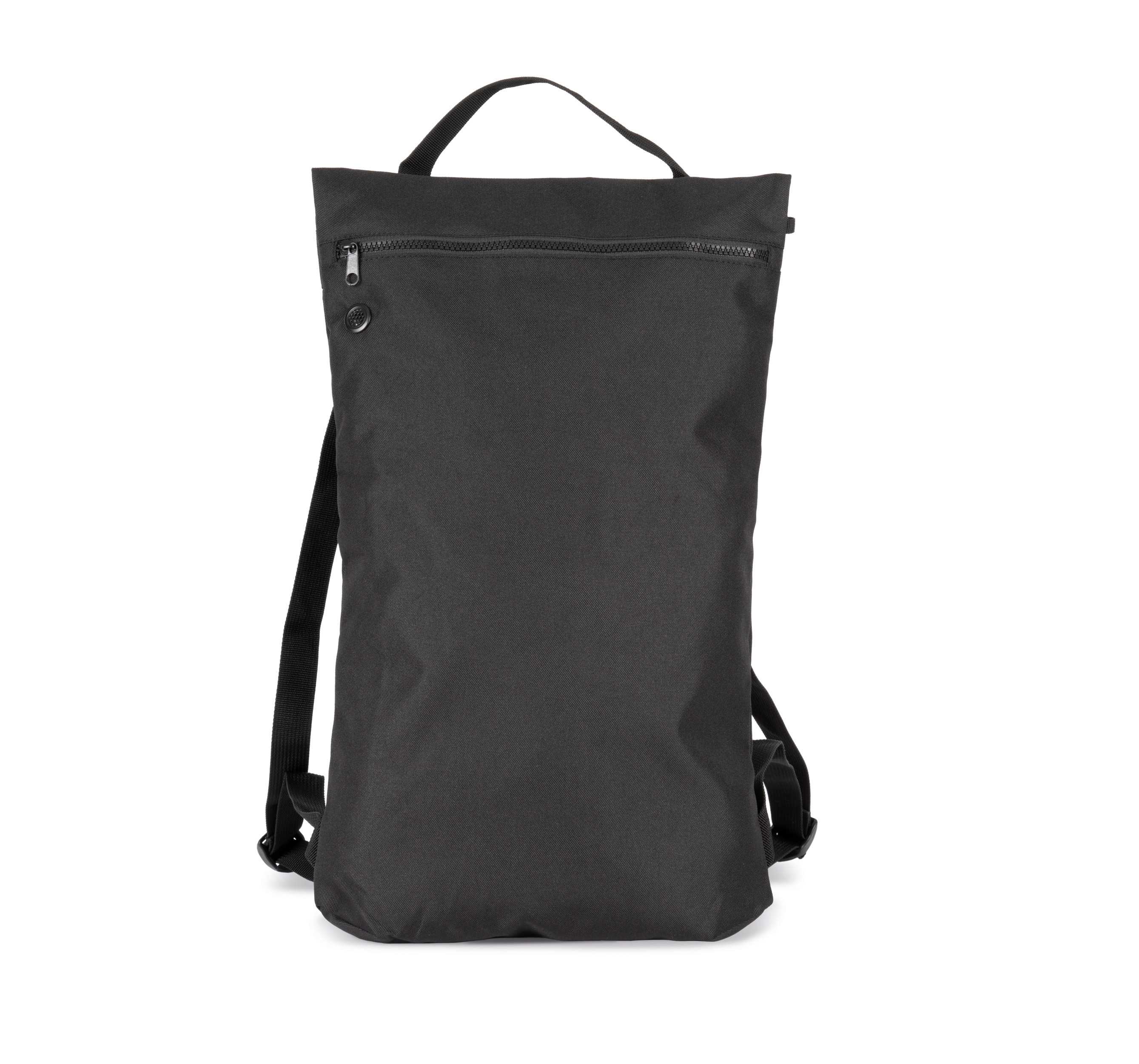 Mochila plana de estilo urbano en material reciclado Black