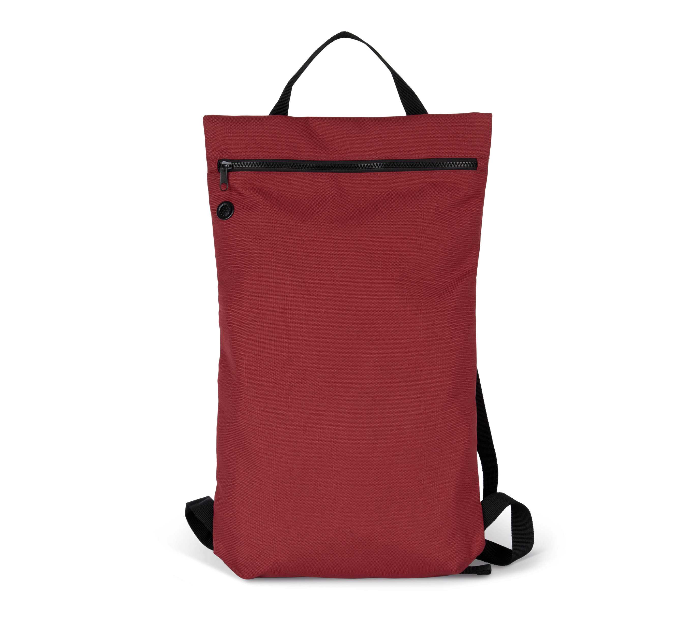 Mochila plana de estilo urbano en material reciclado Red Safran
