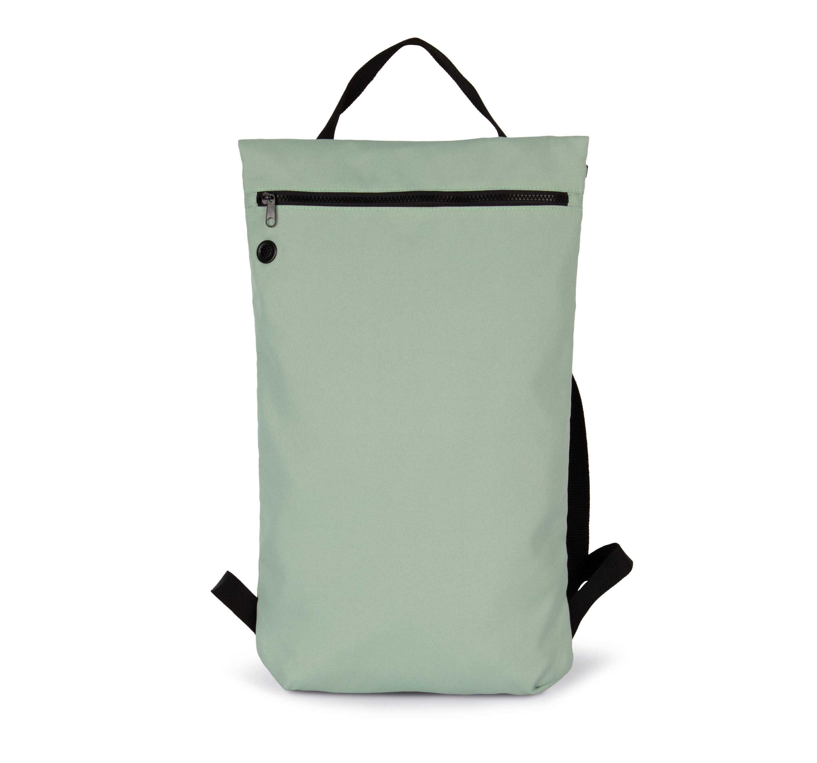 Mochila plana de estilo urbano en material reciclado Sage
