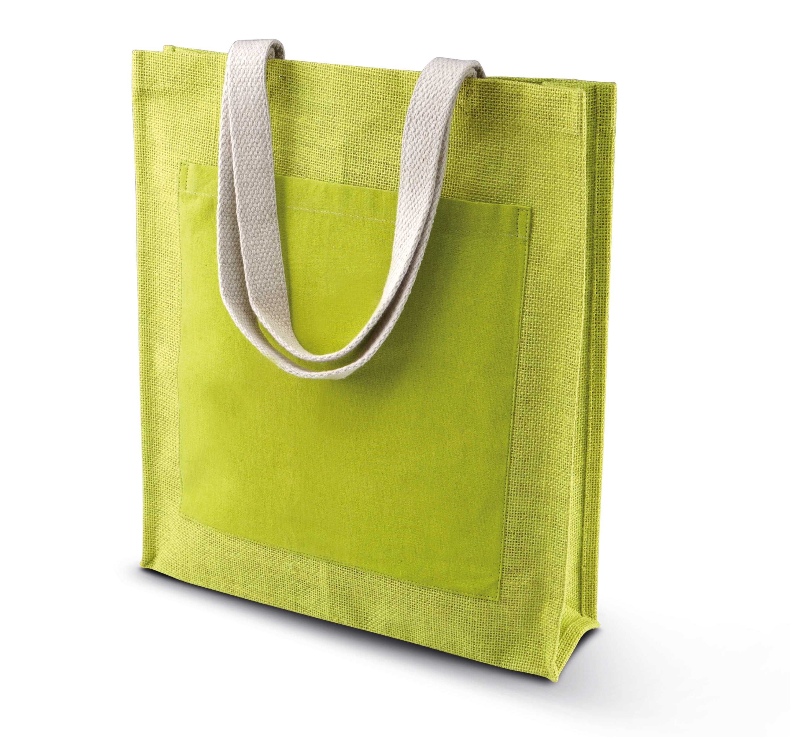 Bolsa shopper de yute Lime Green