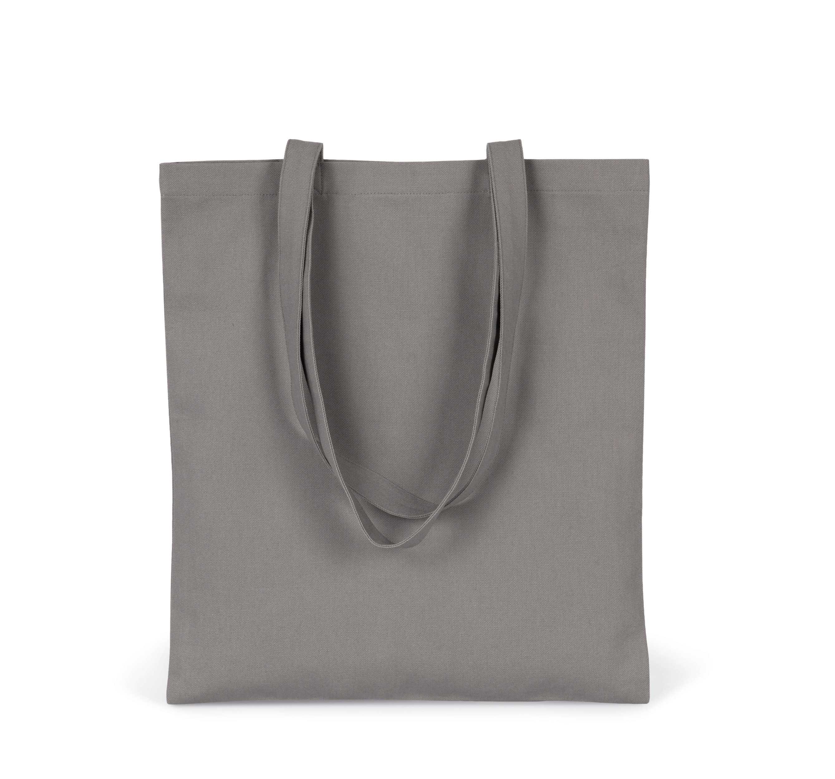Bolsa de compras clásica de algodón orgánico Metal Grey