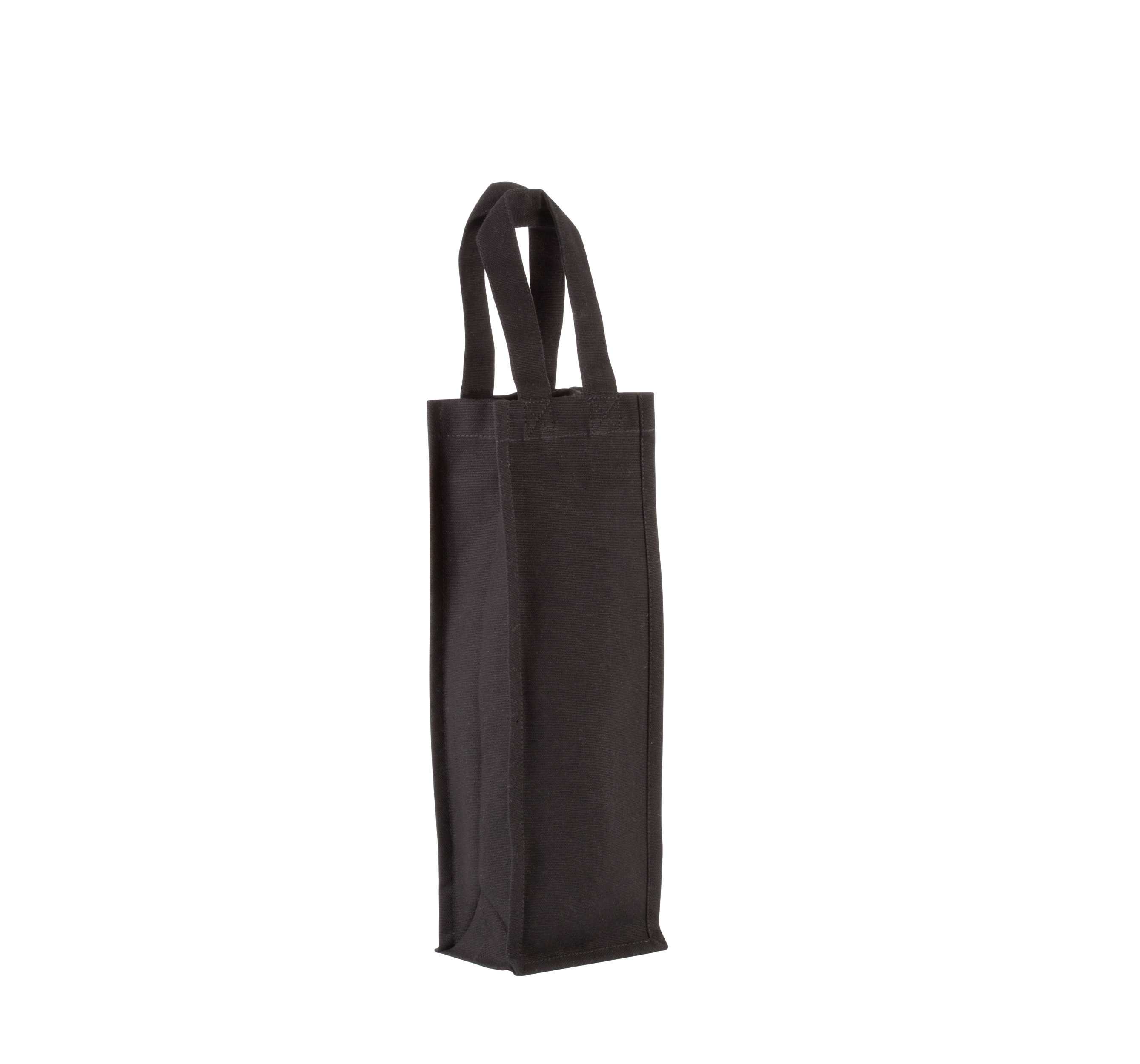 Bolsa para botella de algodón canvas Black