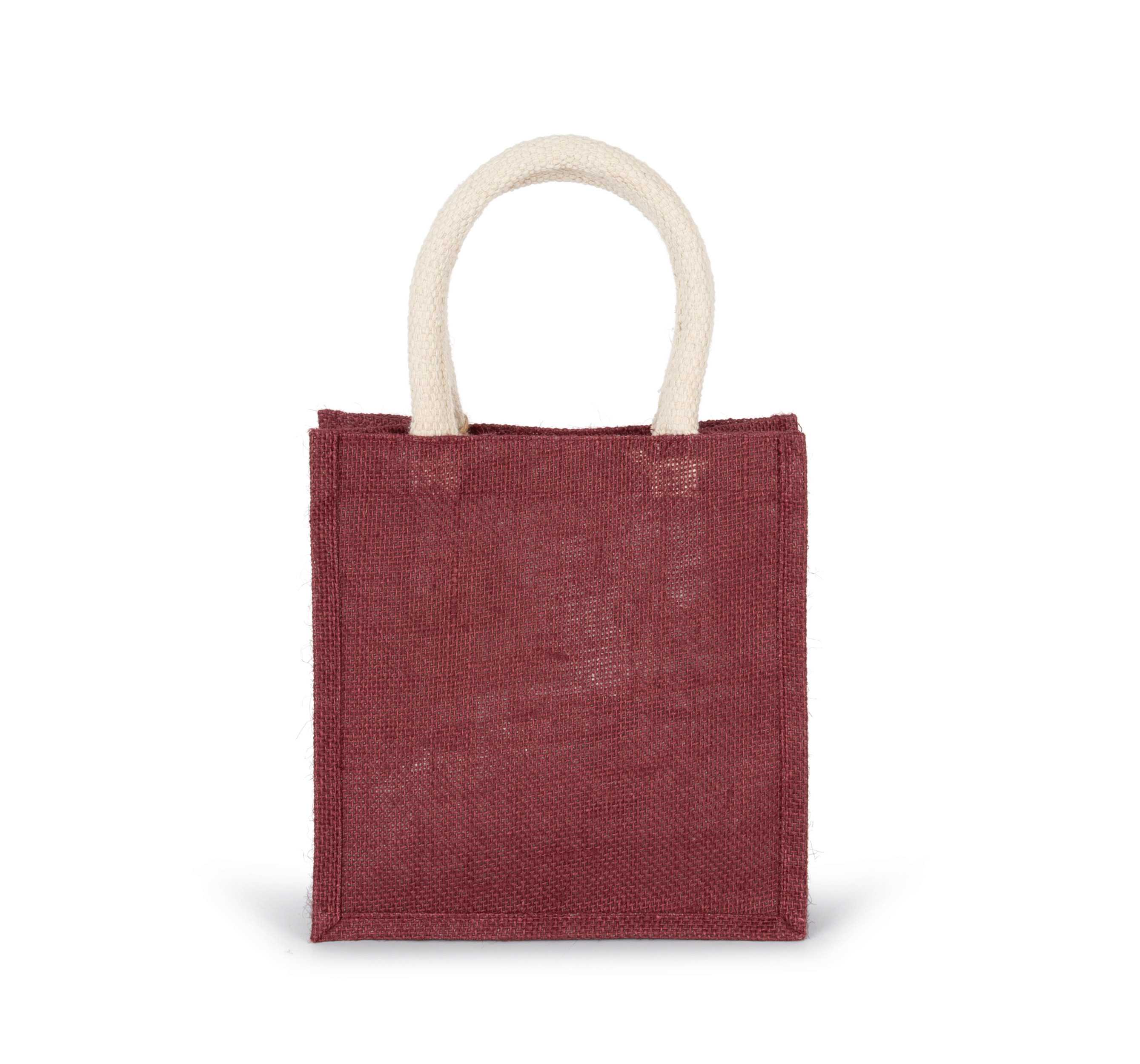 Bolsa estilo cesta de tela de yute, modelo pequeño Light Rosewood