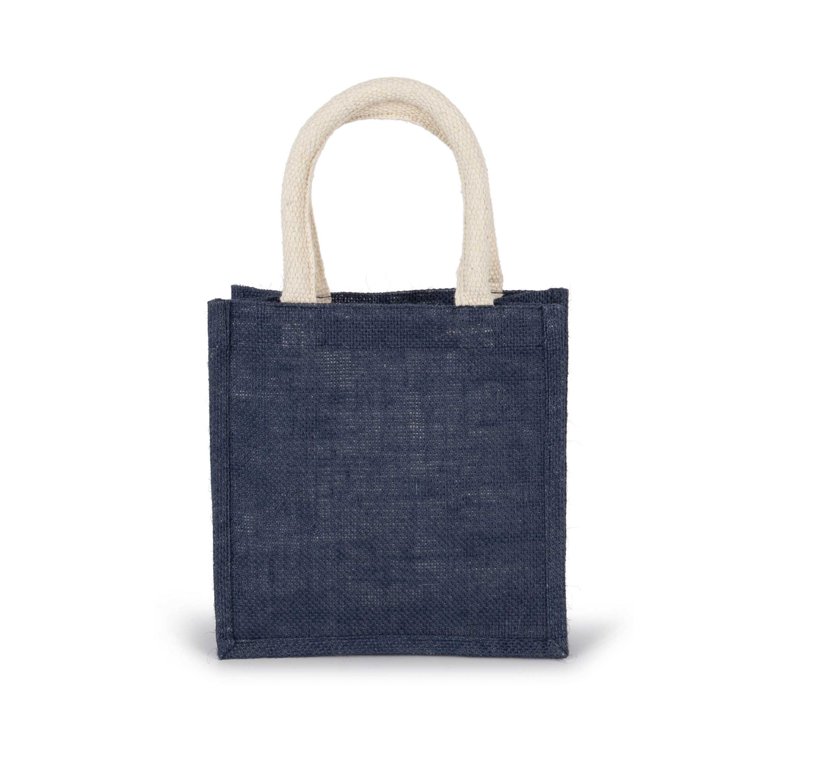 Bolsa estilo cesta de tela de yute, modelo pequeño Midnight Blue