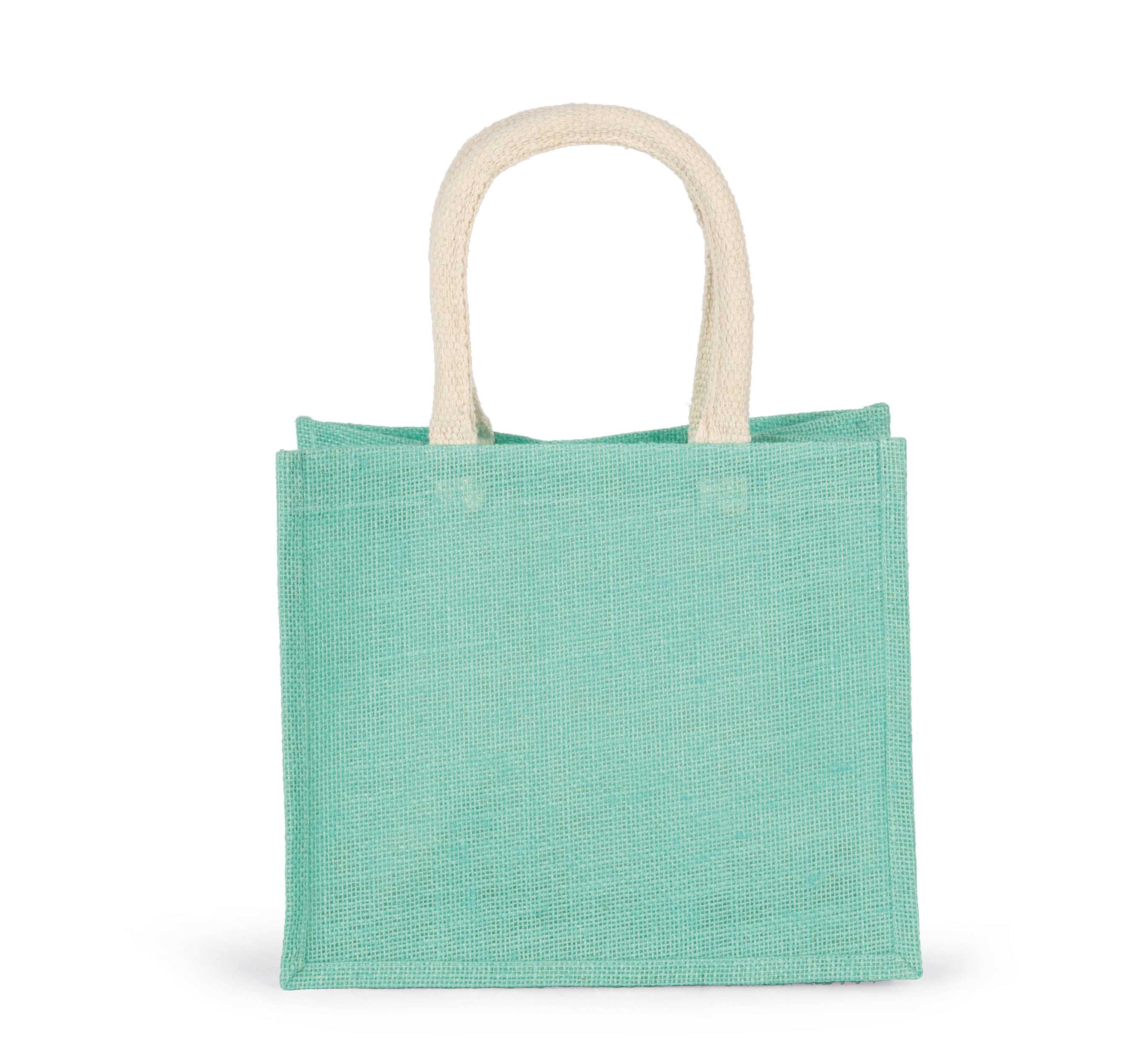 Bolsa estilo cesta de tela de yute, modelo mediano Ice Mint