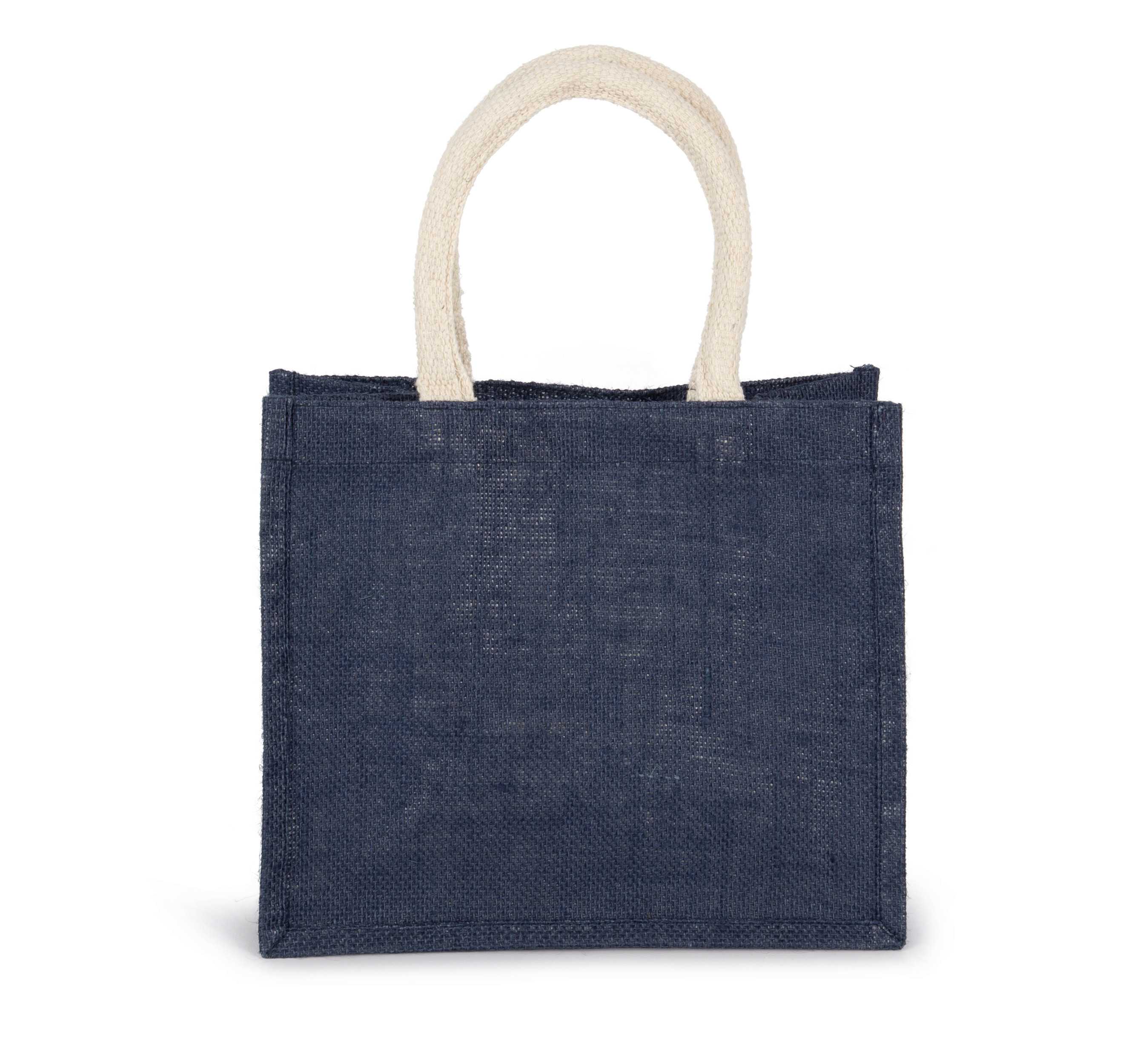 Bolsa estilo cesta de tela de yute, modelo mediano Midnight Blue