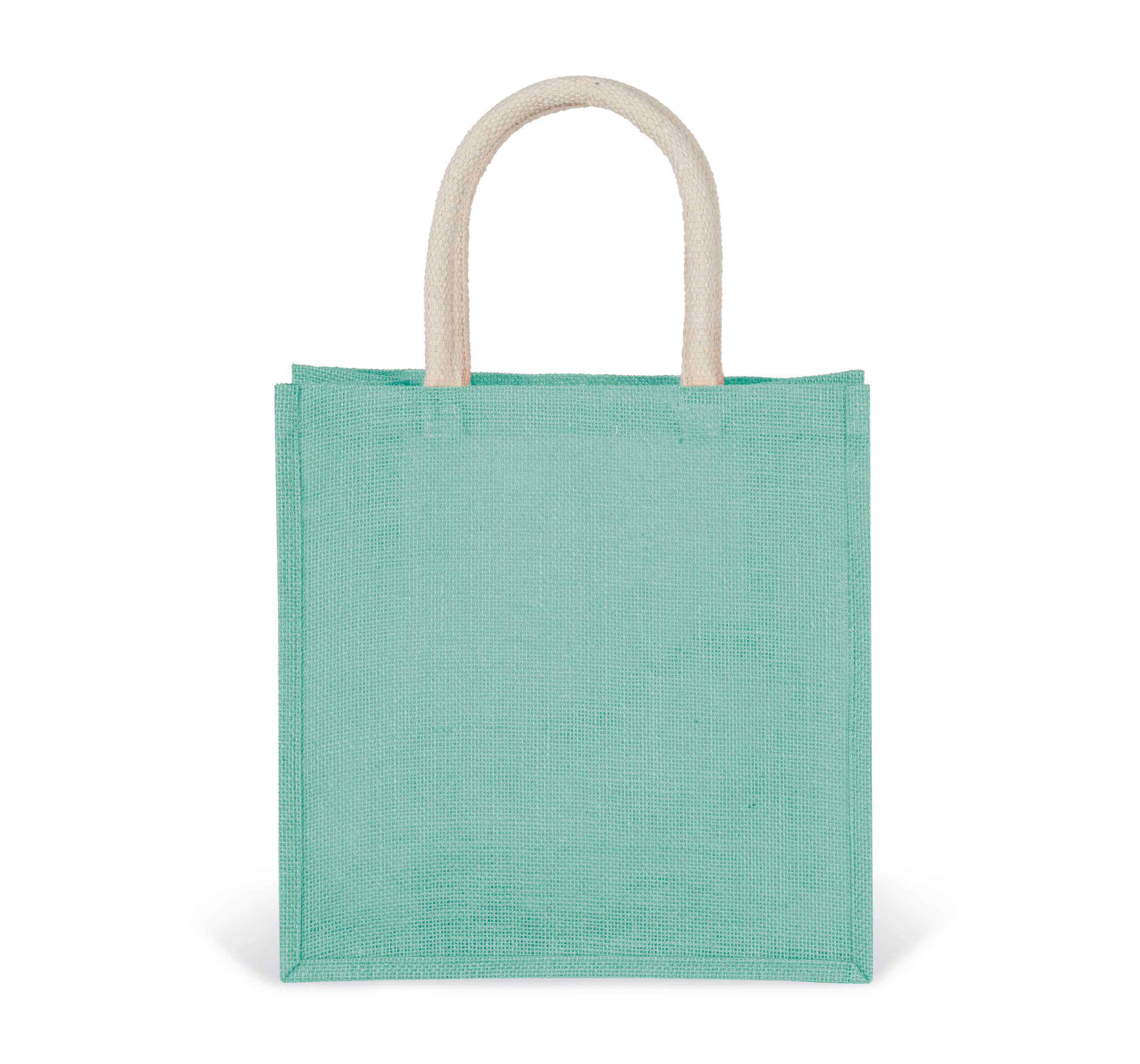 Bolsa estilo cesta de tela de yute, modelo grande Ice Mint