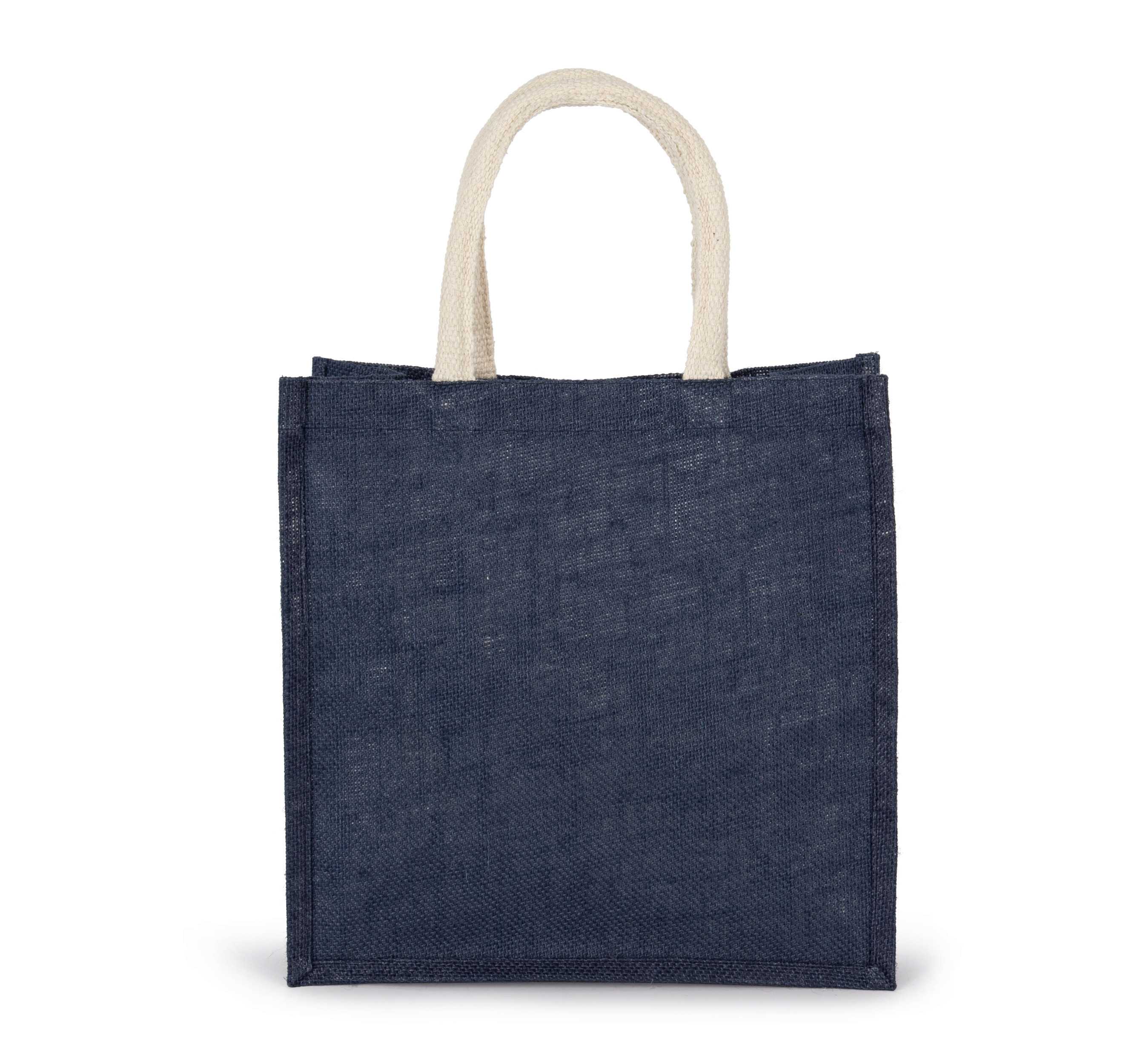 Bolsa estilo cesta de tela de yute, modelo grande Midnight Blue