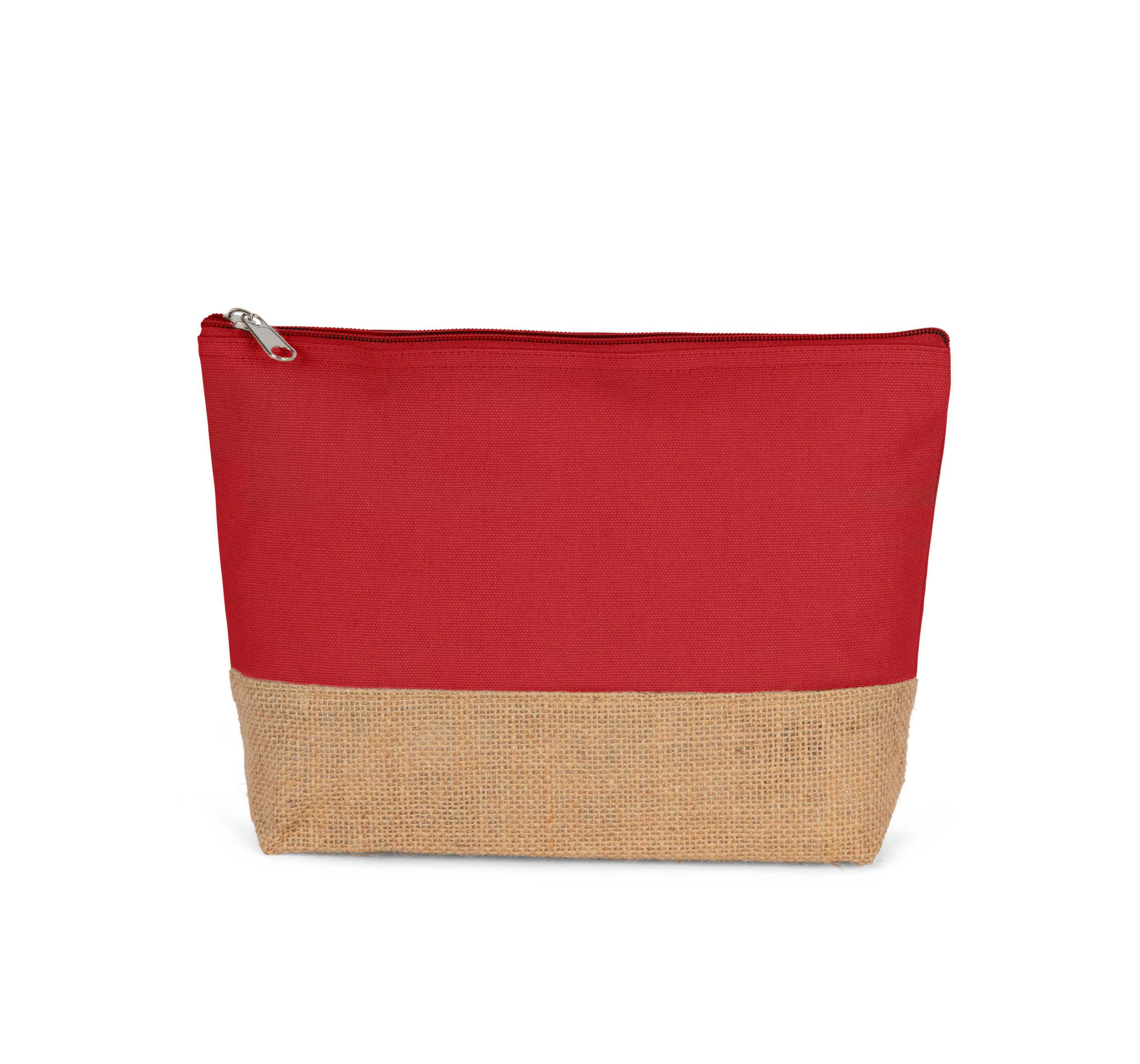 Estuche de algodón canvas y yute Arandano Red / Natural