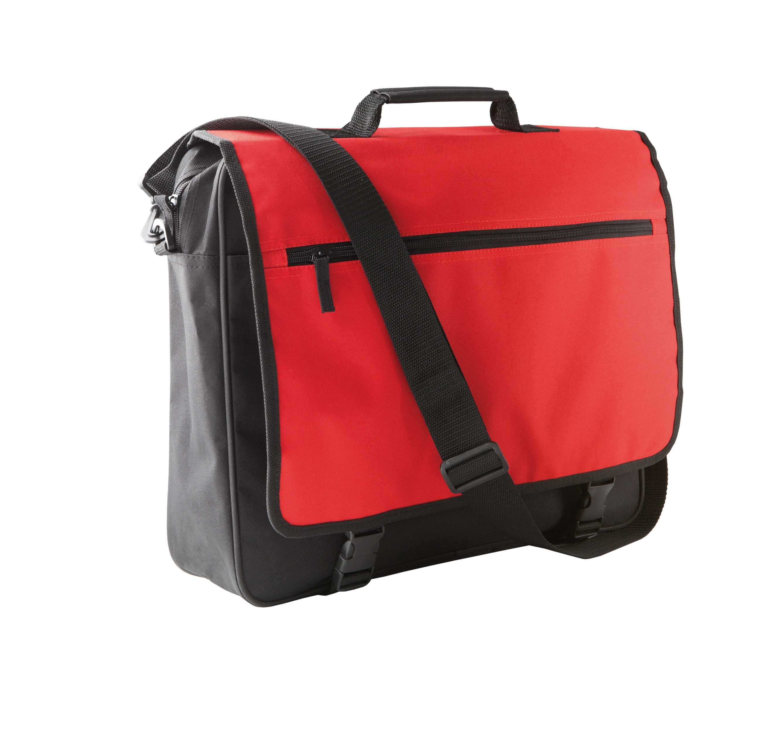 Bolsa porta documentos con solapa Black / Red