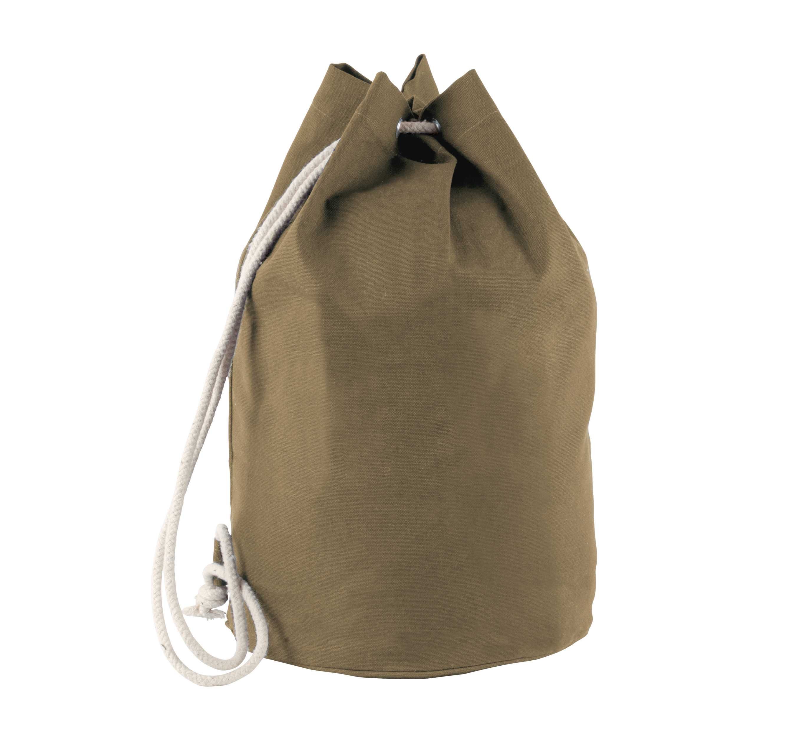 Bolso marino de algodón con cordón Vintage Khaki
