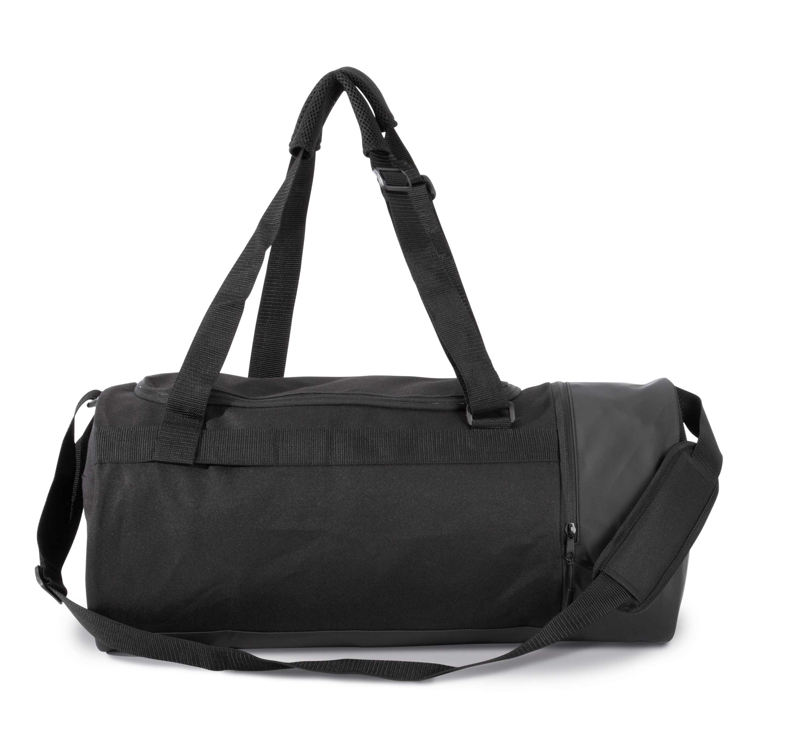 Bolsa de deporte tubular con compartimento separado para calzado Black