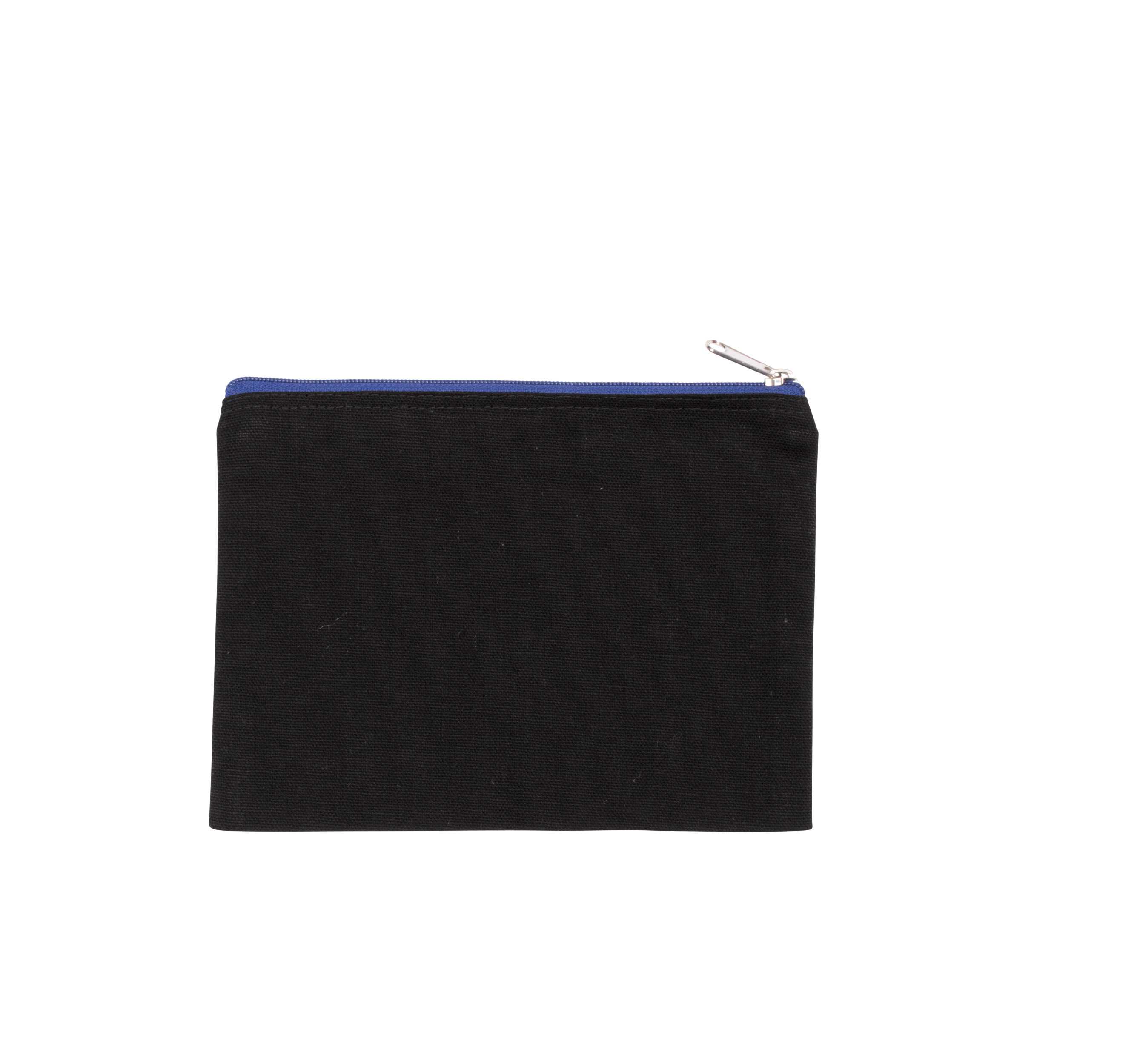 Estuche de algodón canvas, modelo mediano Black / Royal Blue