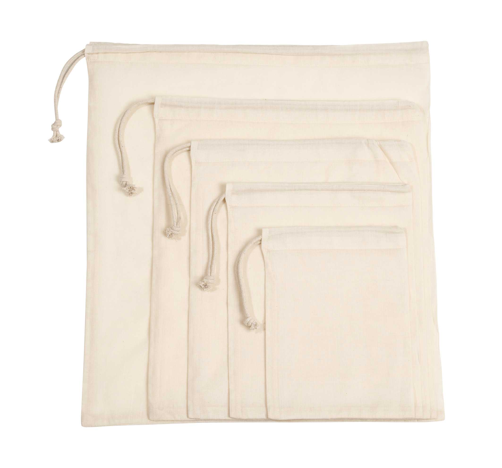Bolsa algodón orgánico - cierre de cordón Natural
