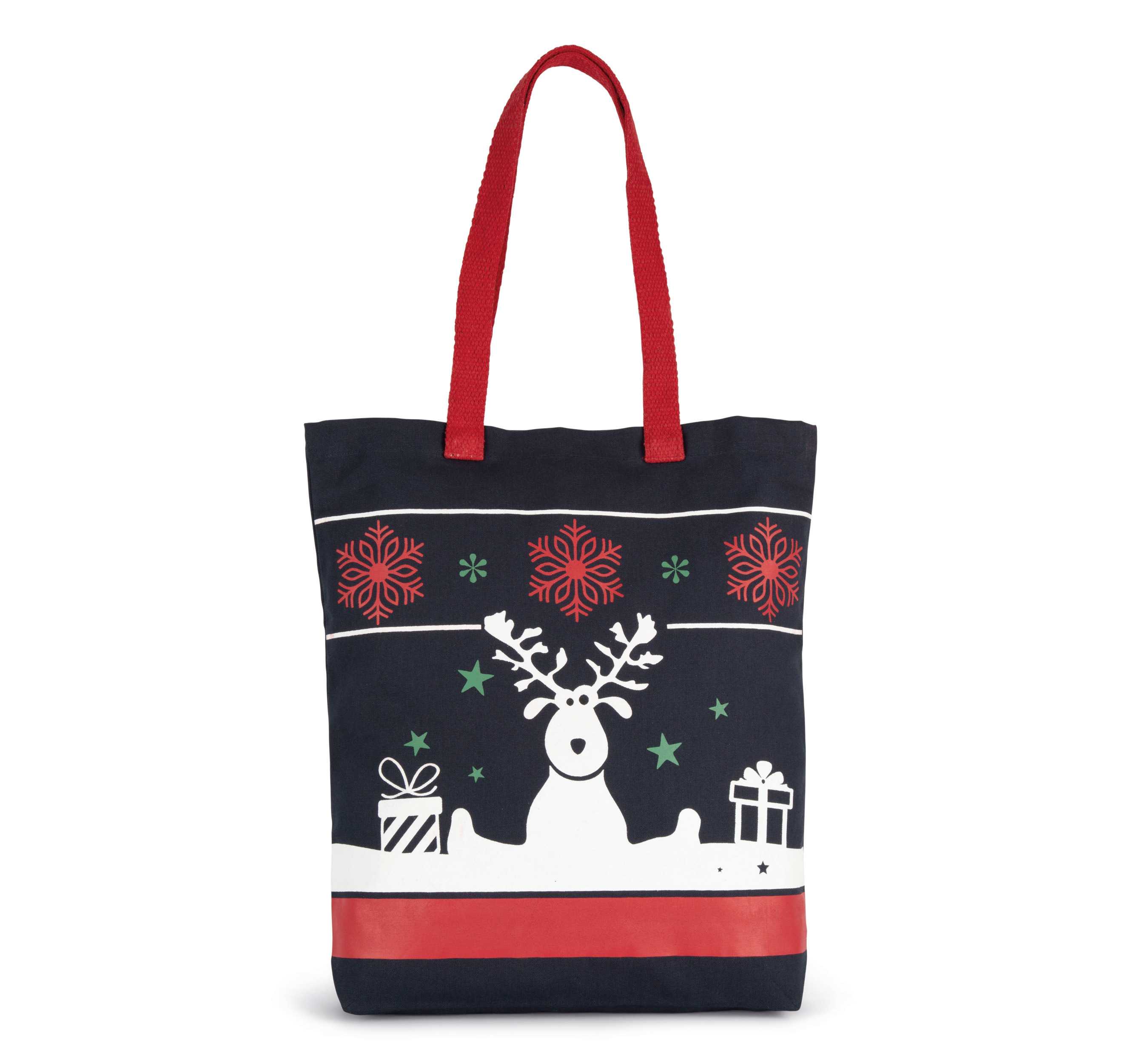 Bolsa shopper con motivos navideños Night Navy