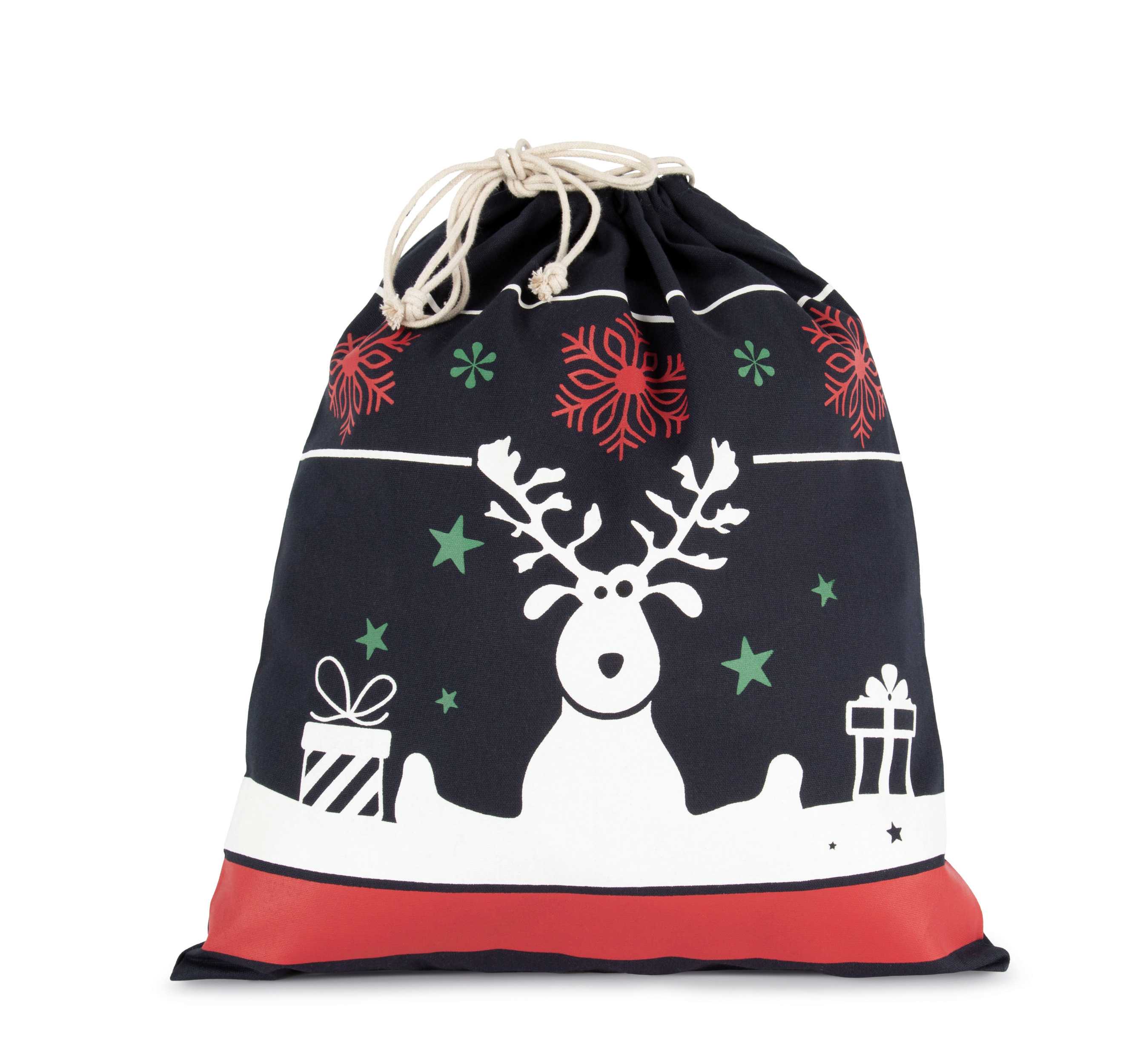 Bolsa con cordón y motivos navideños Night Navy