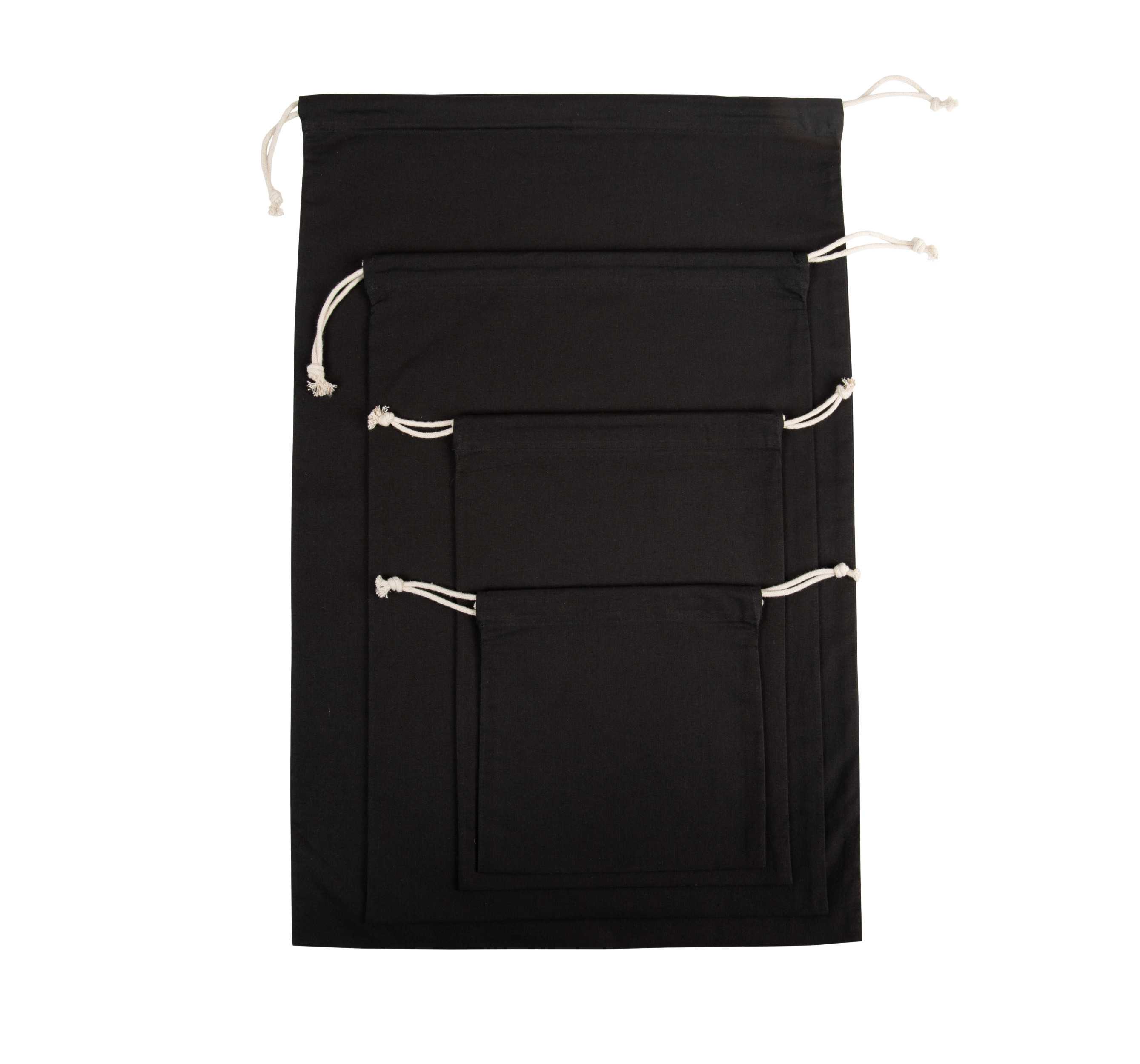 Bolsa universal de algodón orgánico Black