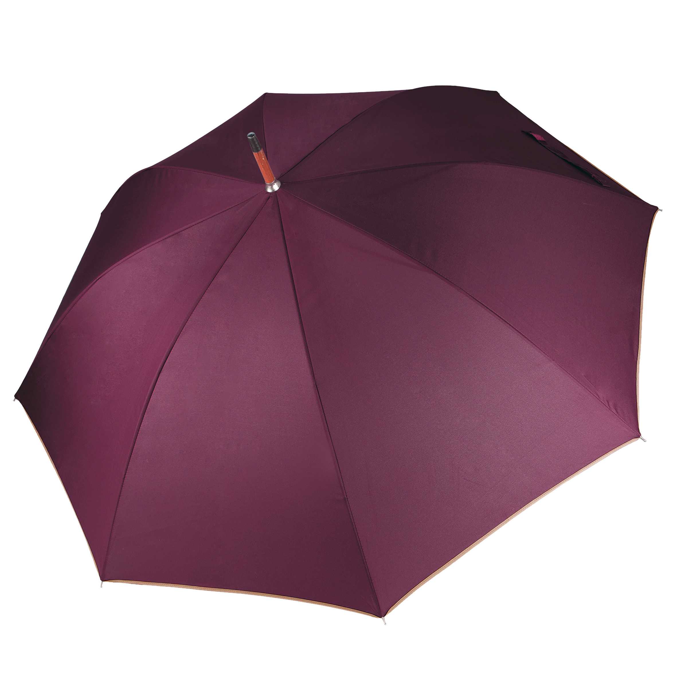 Paraguas mastil de madera Burgundy / Beige
