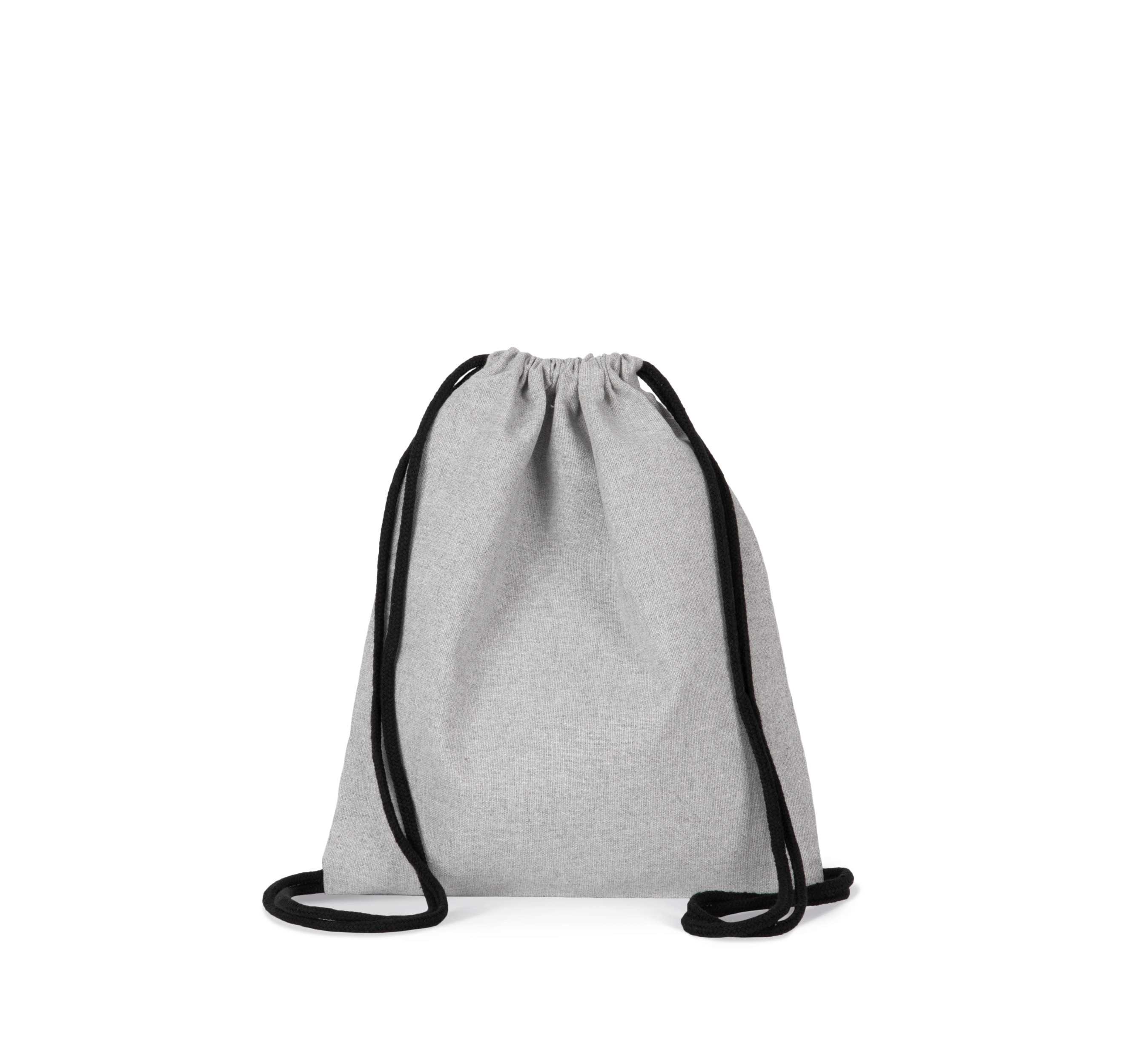 Mochila pequeña reciclada con cordones corredizos: tamaño niños Flint Grey