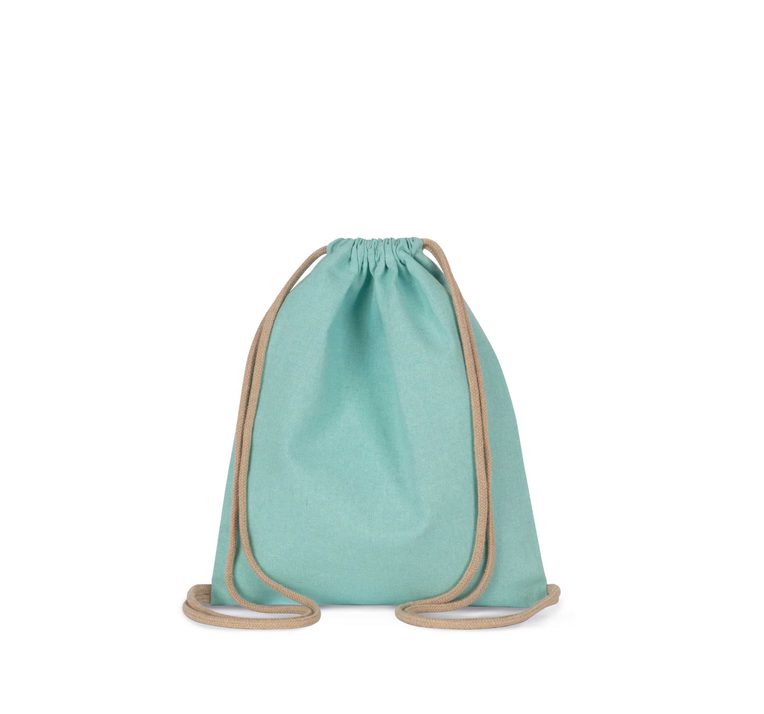 Mochila pequeña reciclada con cordones corredizos: tamaño niños Topaz Blue