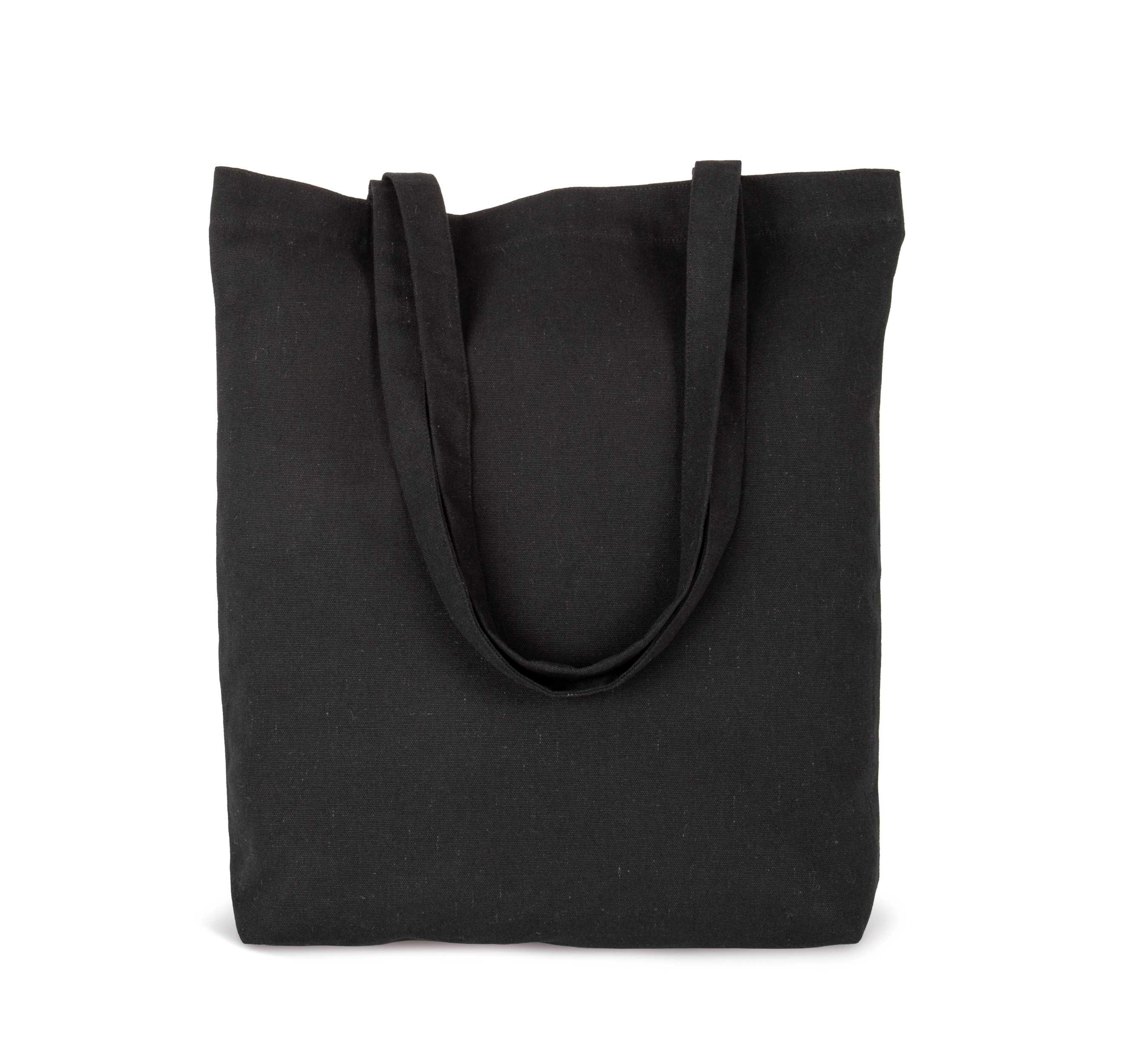 Bolsa clásica de algodón reciclado "Proyecto K-loop" Black Jhoot