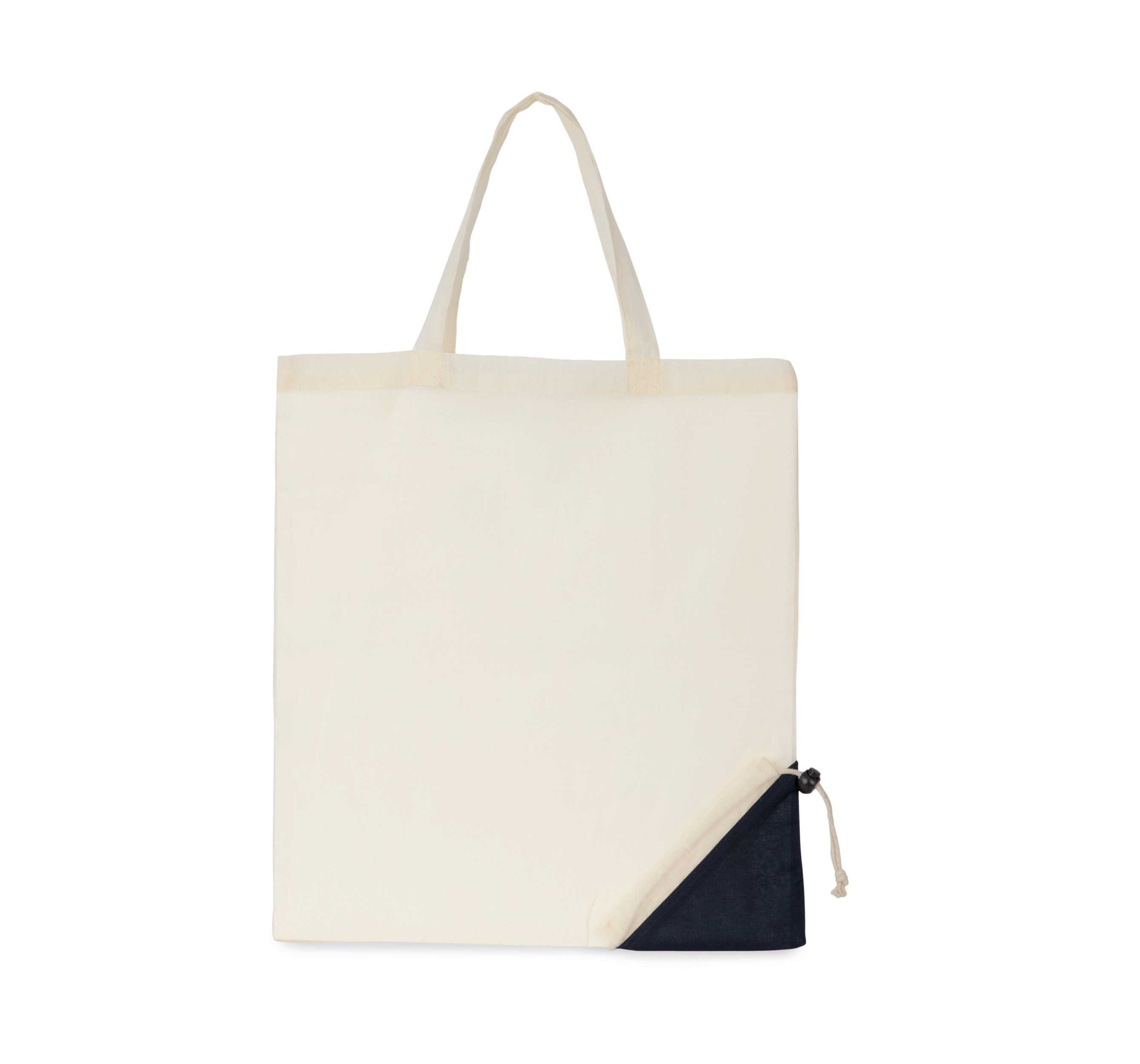 Bolsa de compras plegable Natural / Navy Blue