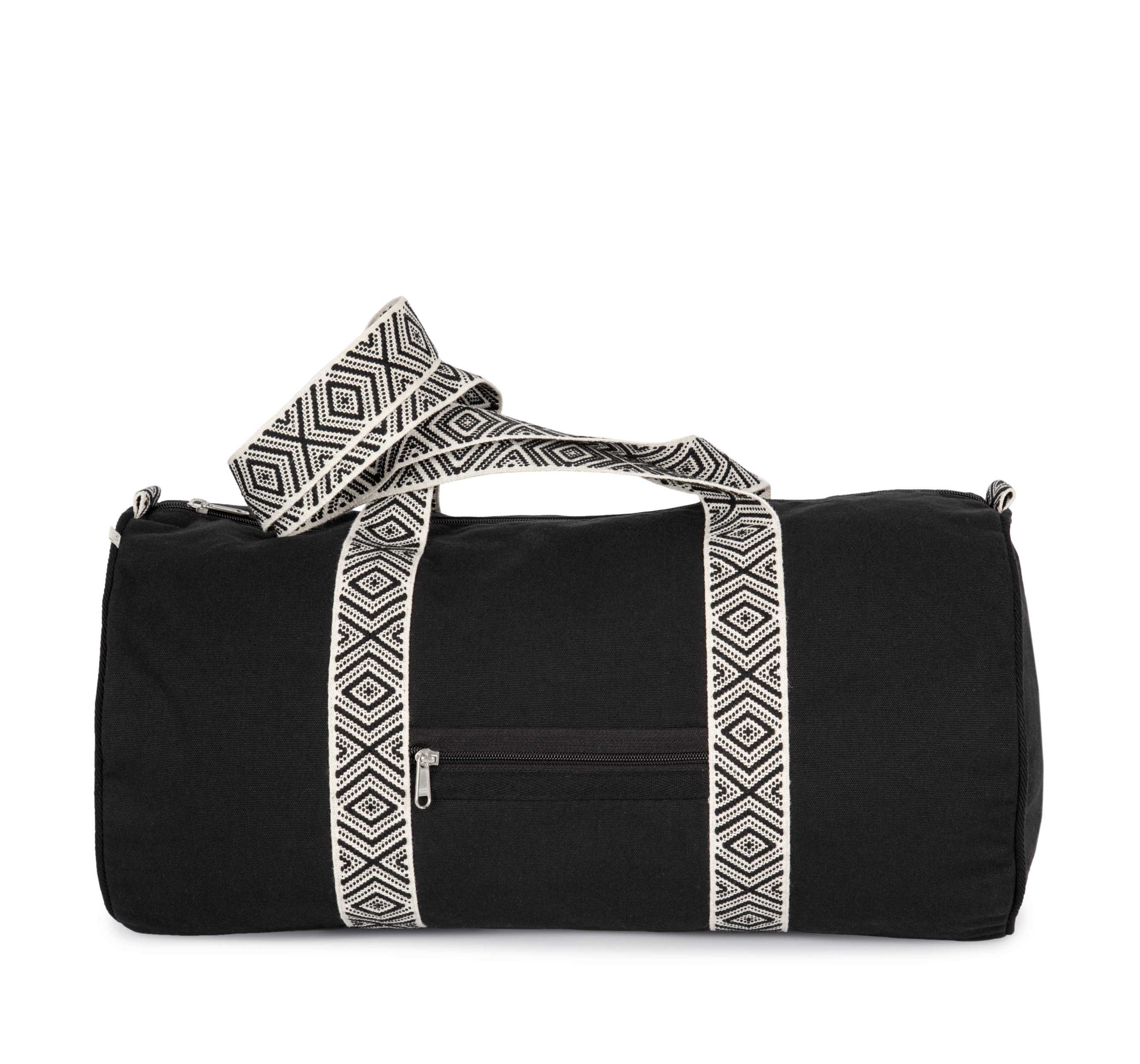 Bolsa cilíndrica reciclada Black Night / Ethnic Black