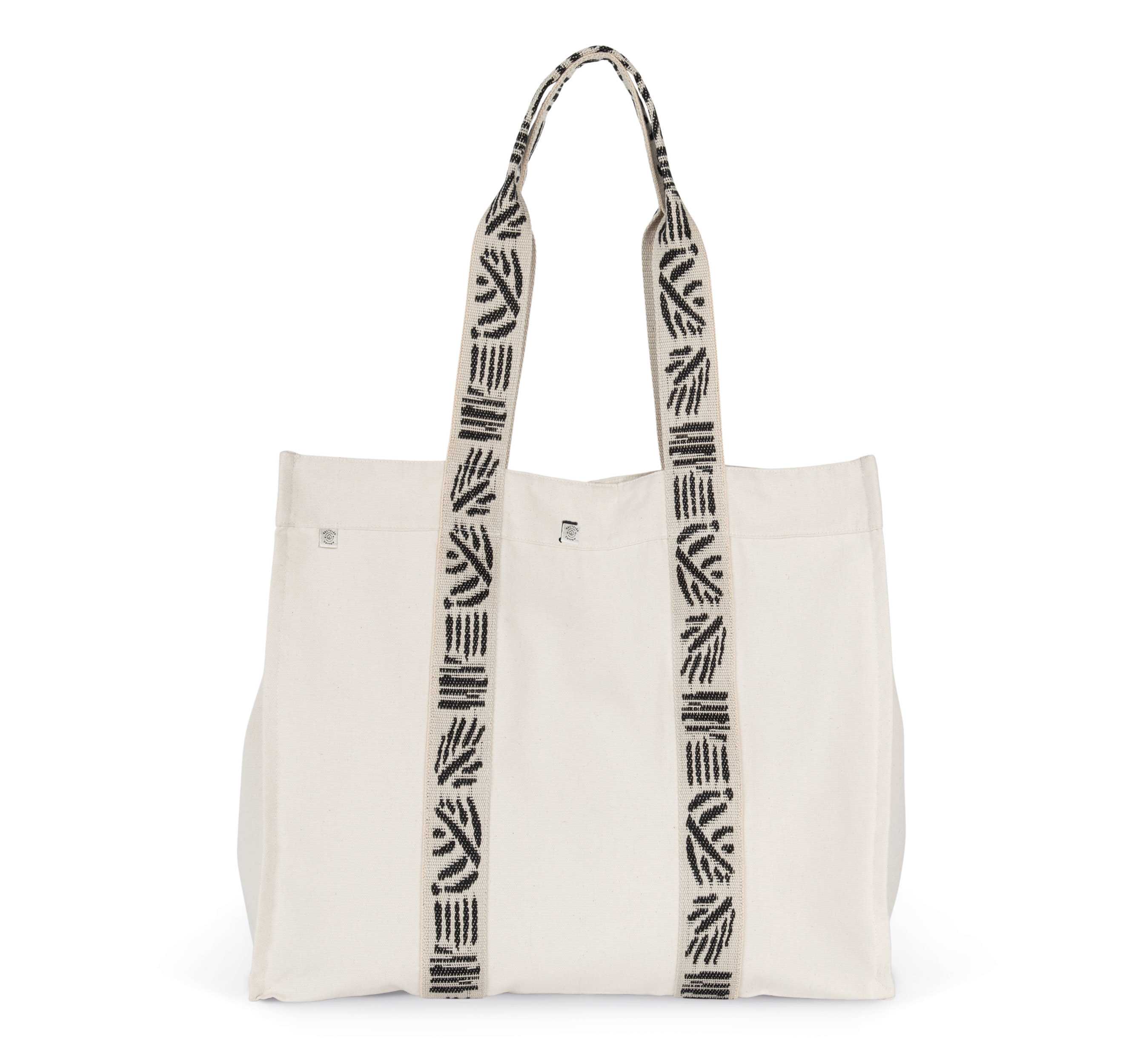 Bolsa de compras de fuelle grande reciclada Ecume / Nippon Black